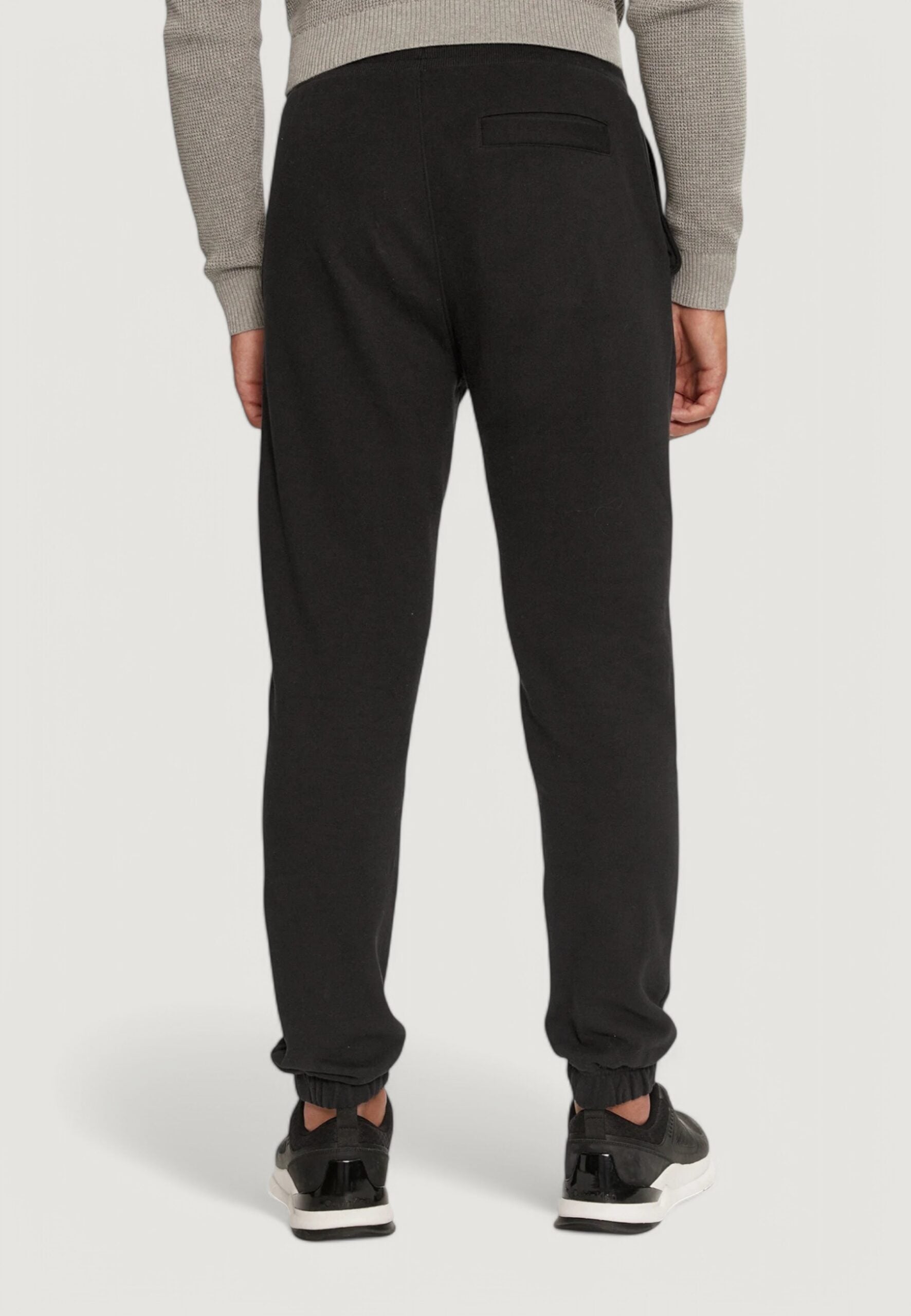 カルバン・クライン ジーンズ シェニール モノロゴ スウェットパンツ - ブラック