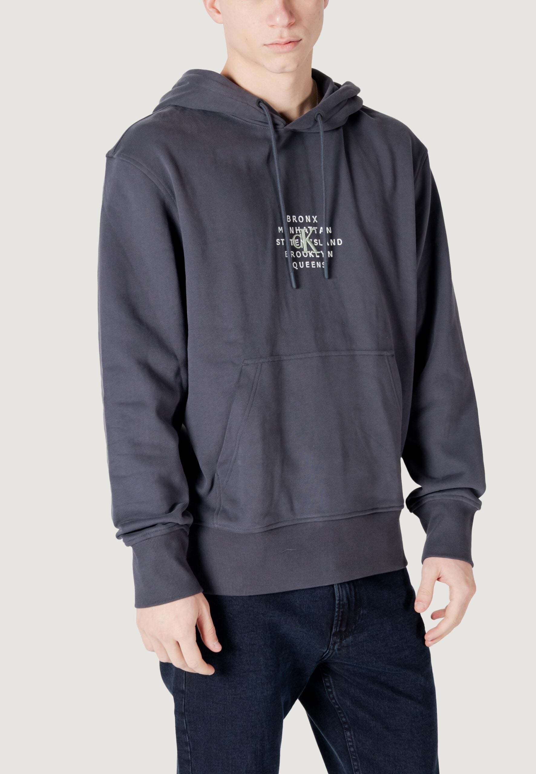 Calvin Klein Jeans NYC Stamp Graphic Hoodie - Charcoal
