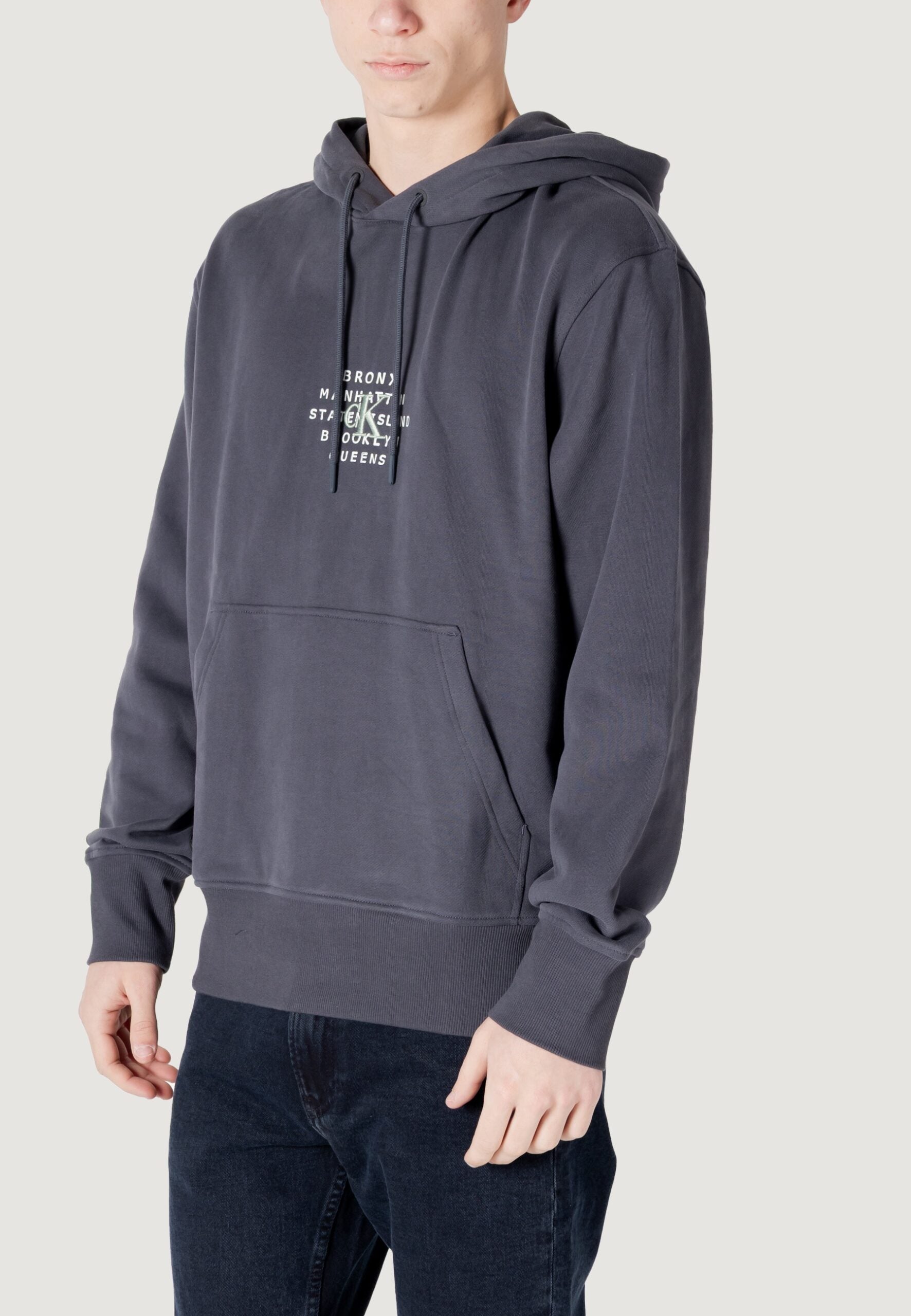 Calvin Klein Jeans NYC Stamp Graphic Hoodie - Charcoal