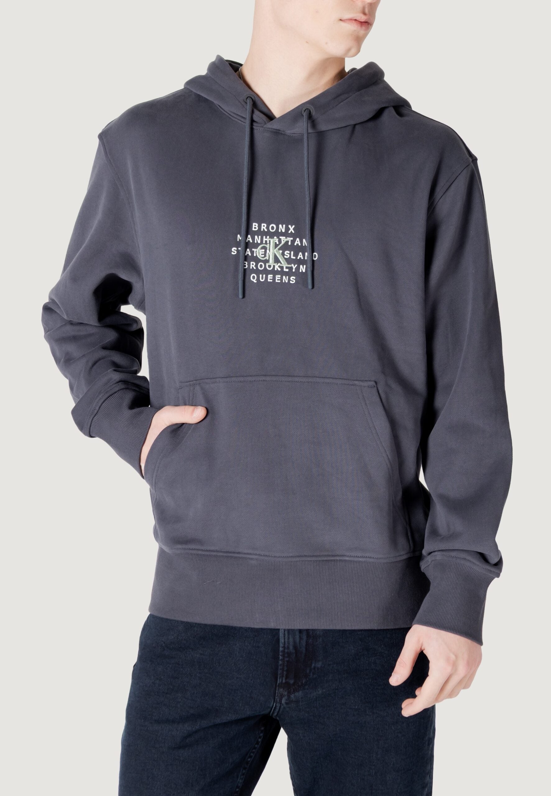 Calvin Klein Jeans NYC Stamp Graphic Hoodie - Charcoal