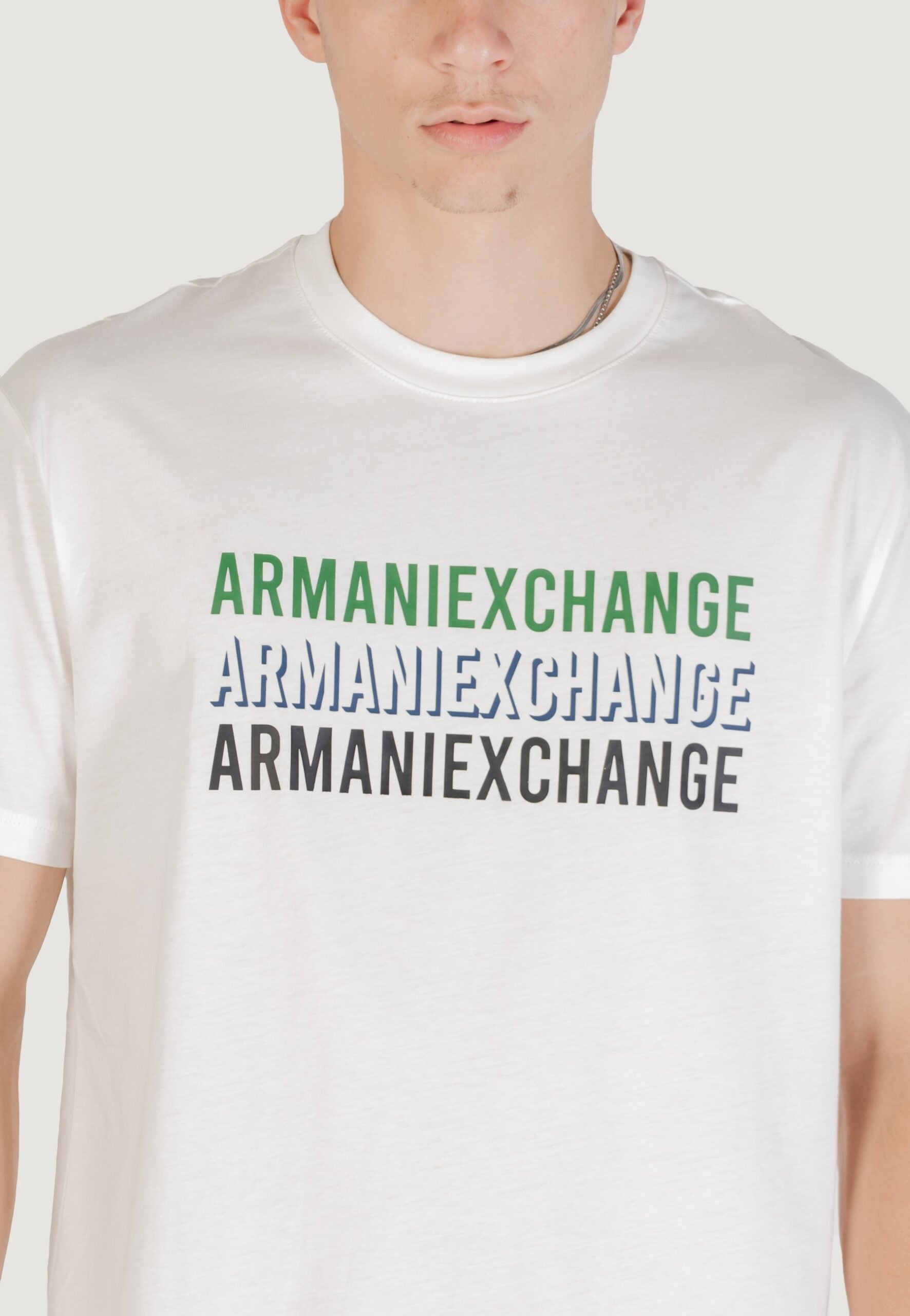 アルマーニ エクスチェンジ メンズ ホワイト Tシャツ XM001444 AF10358