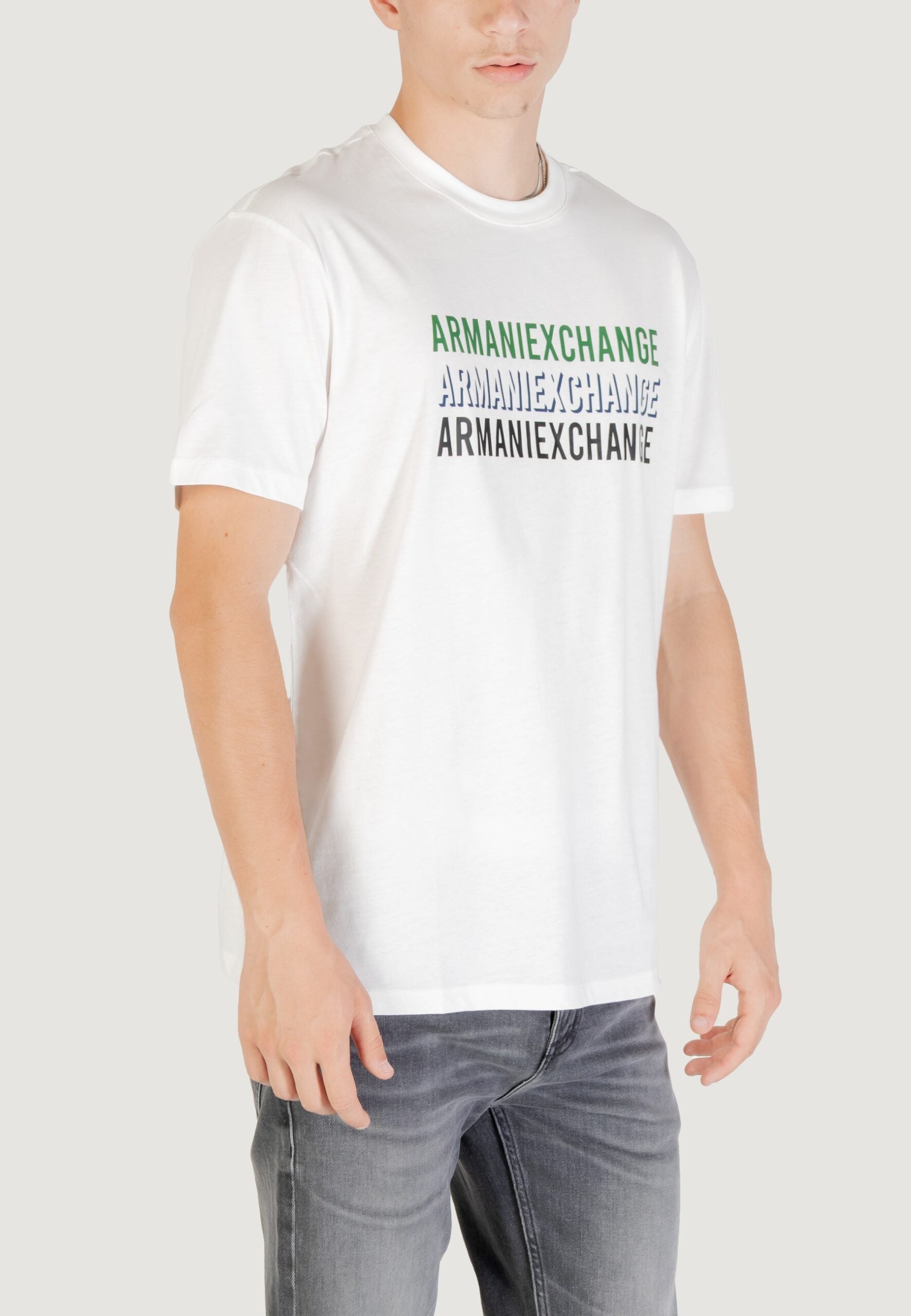 アルマーニ エクスチェンジ メンズ ホワイト Tシャツ XM001444 AF10358