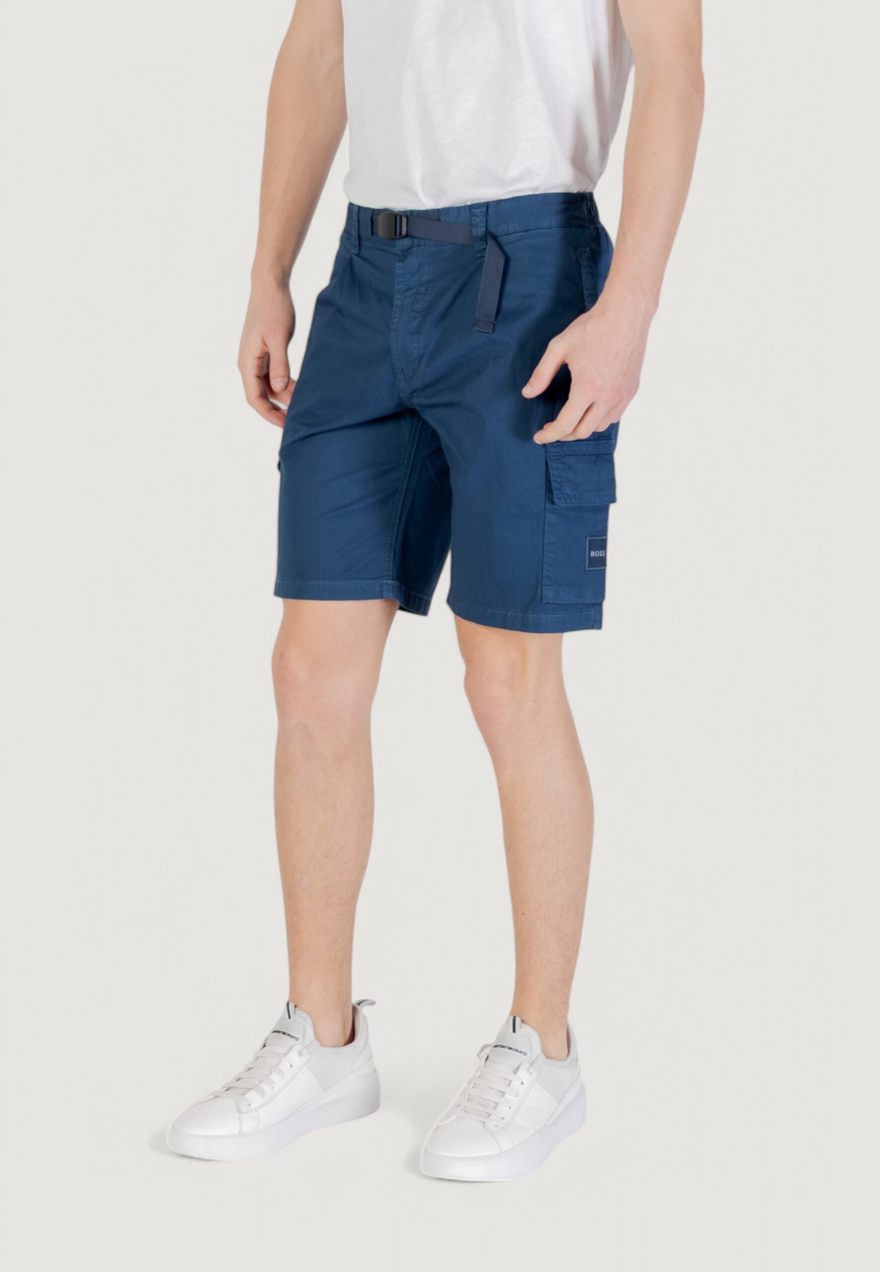 ボス シリアル バミューダ ショーツ - ブルー