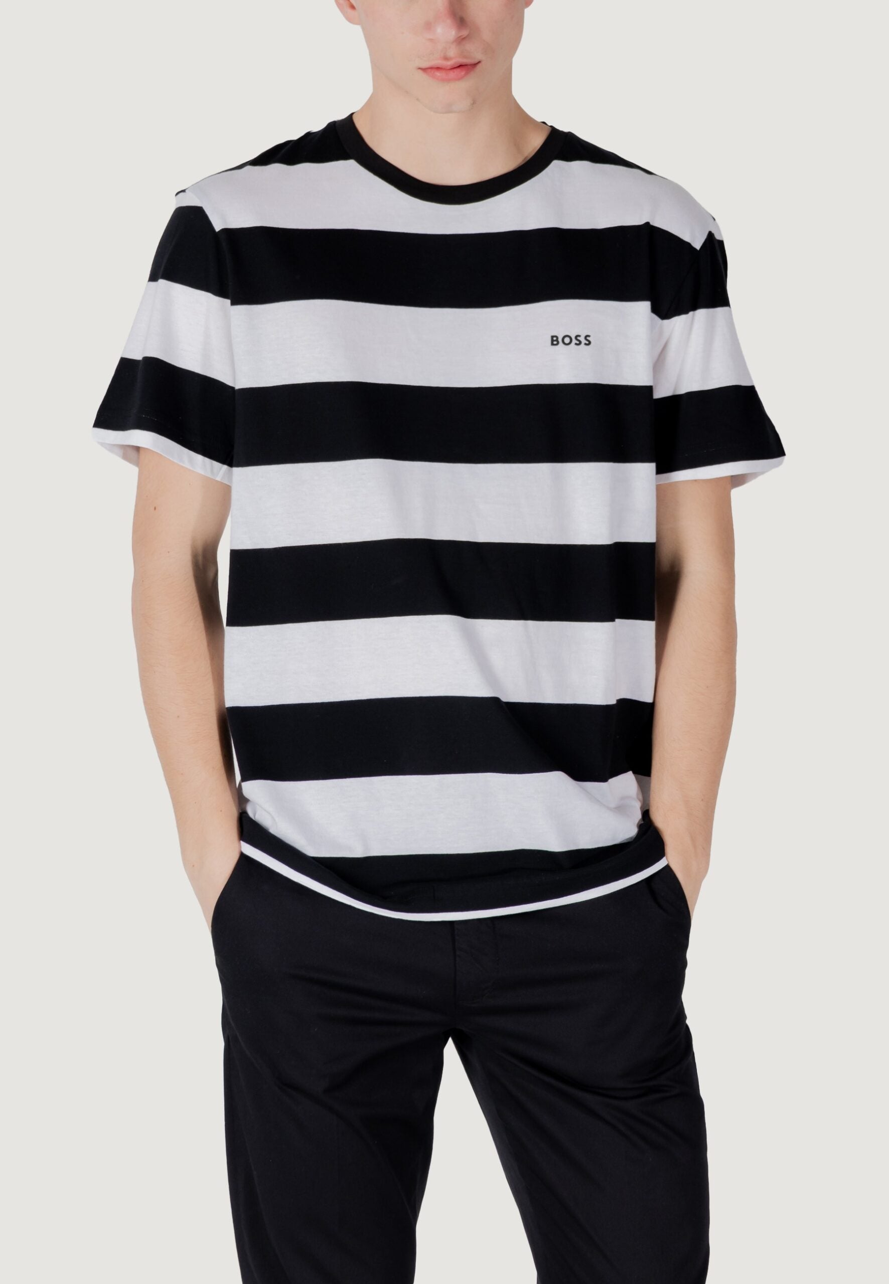 BOSS Tales Stripe T-Shirt - Black
