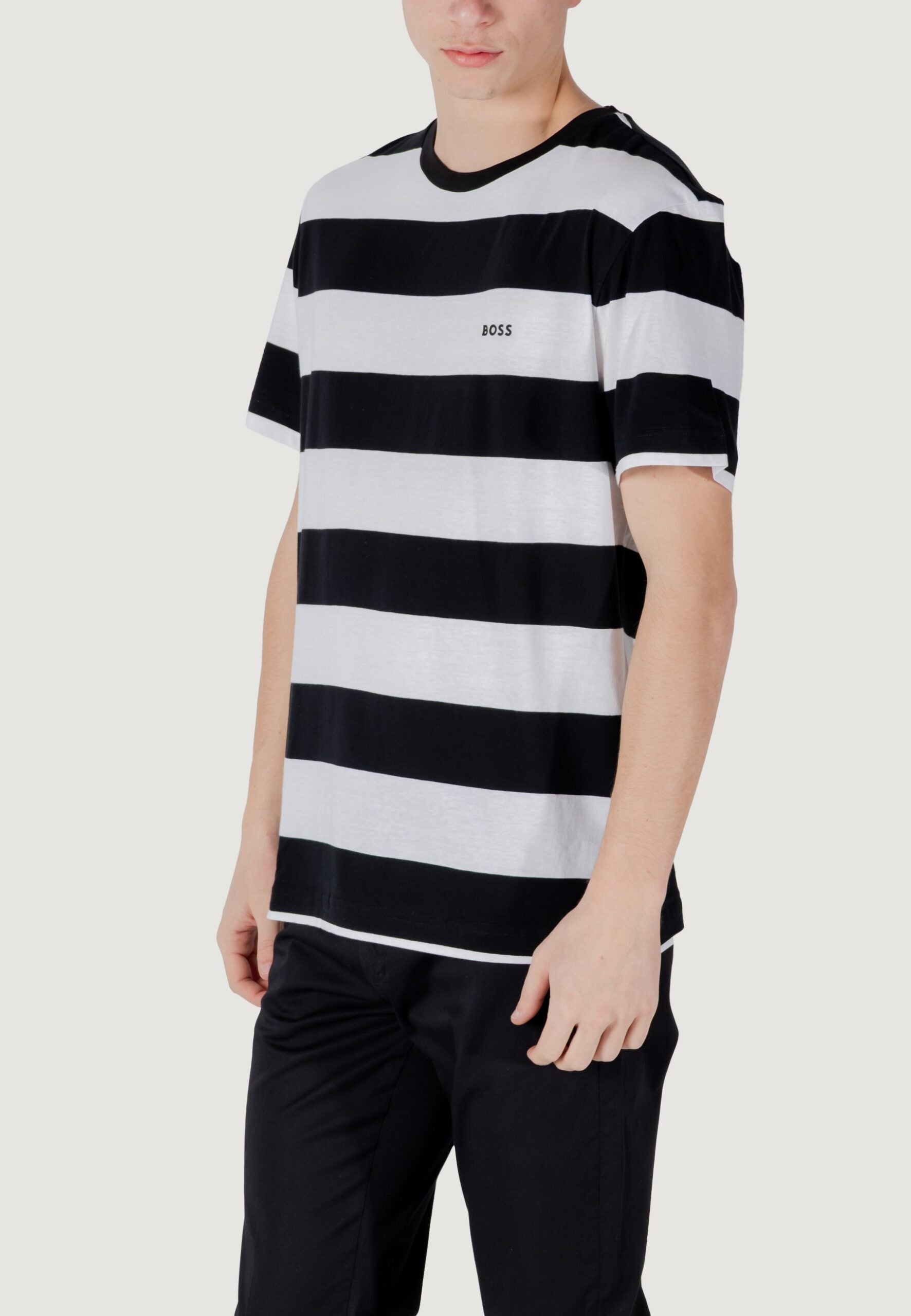 BOSS テイルズ ストライプ Tシャツ - ブラック