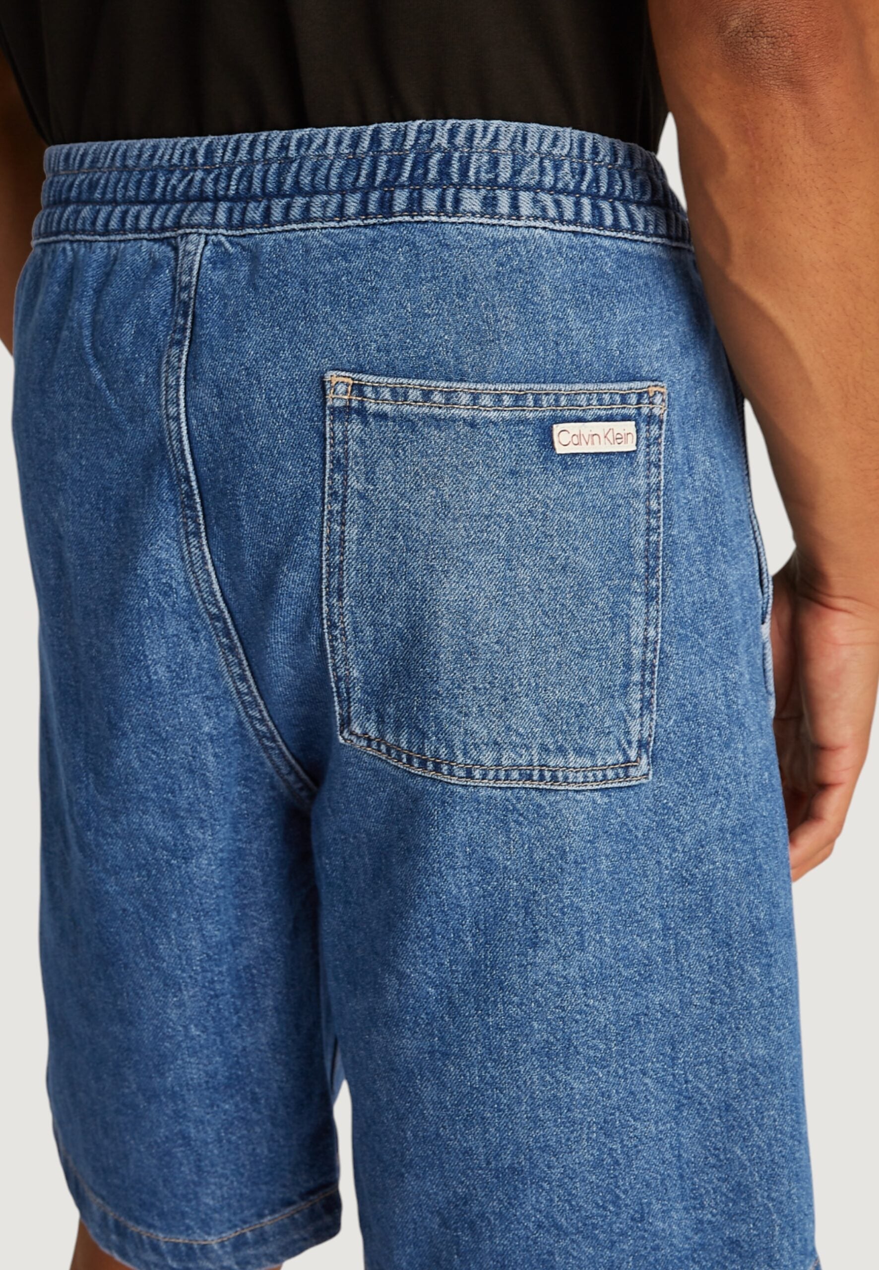 Calvin Klein Jeans Pull On Relaxed Denim Bermuda Shorts