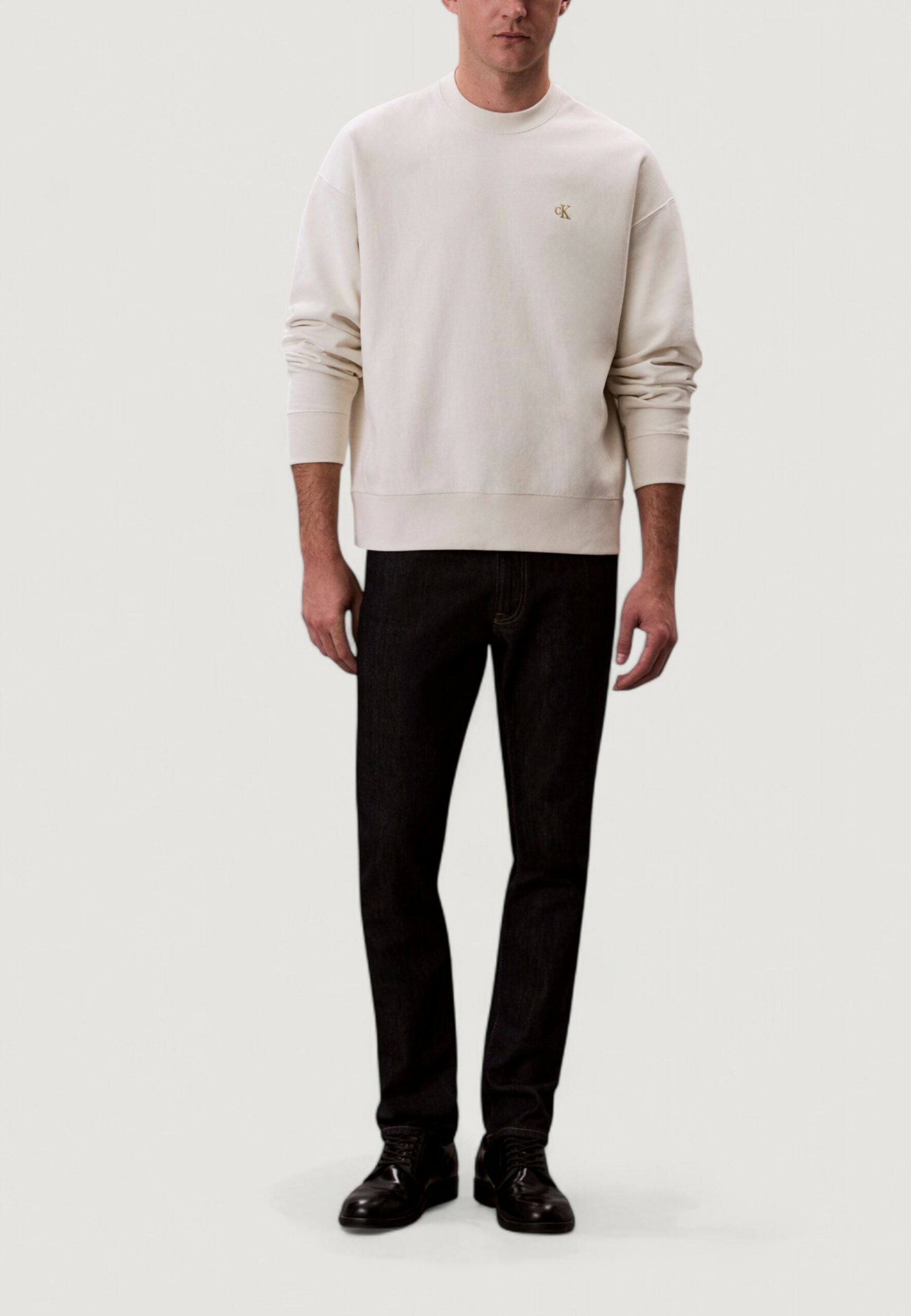 Calvin Klein Jeans Men's Premium Terry Monogram Hoodie - White