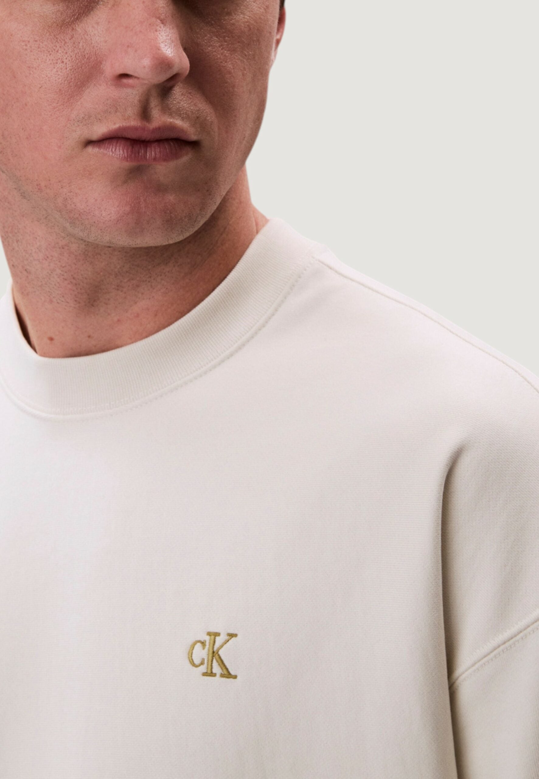 Calvin Klein Jeans Men's Premium Terry Monogram Hoodie - White