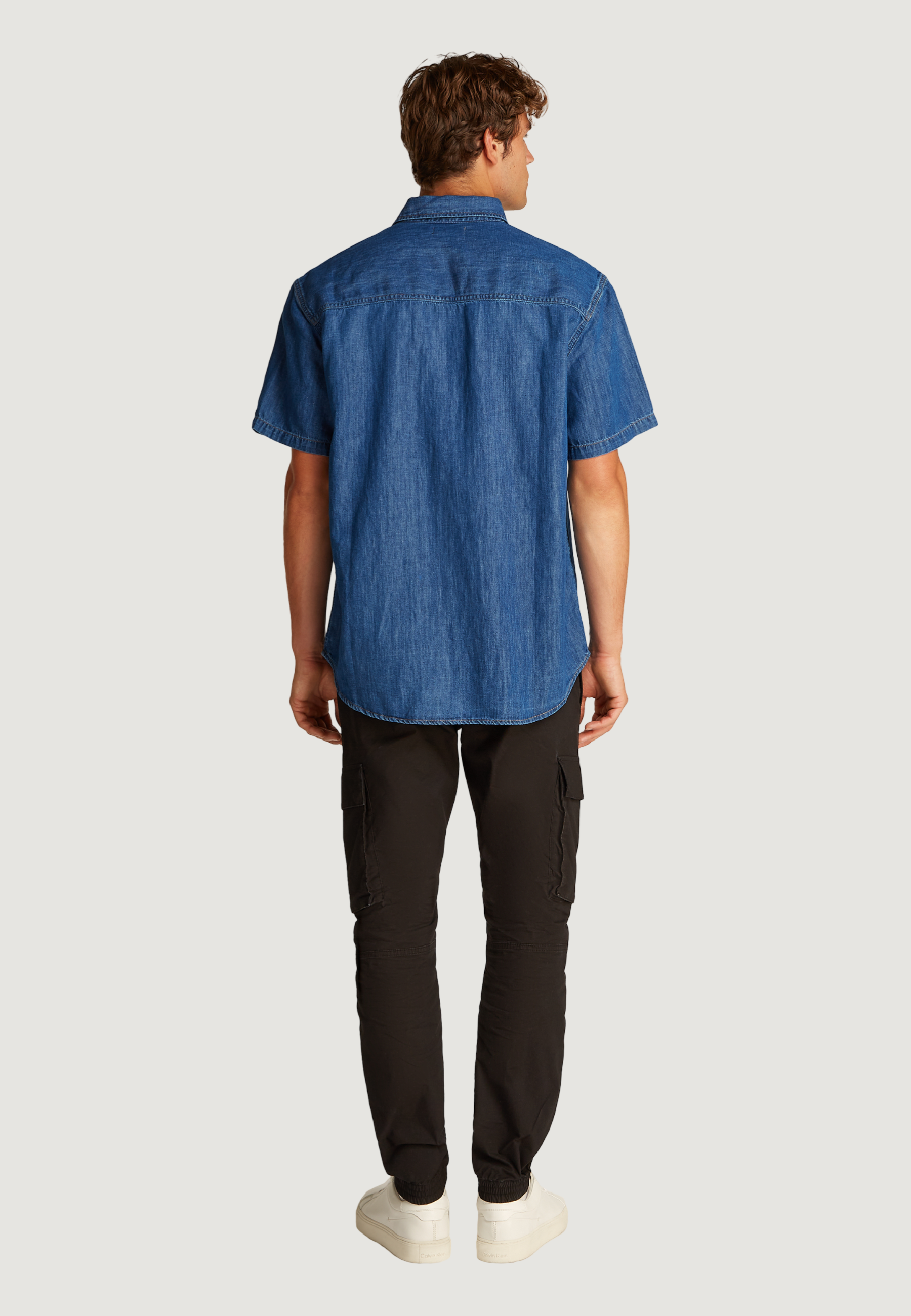 Calvin Klein Jeans Regular Short Sleeve Denim Shirt - Denim