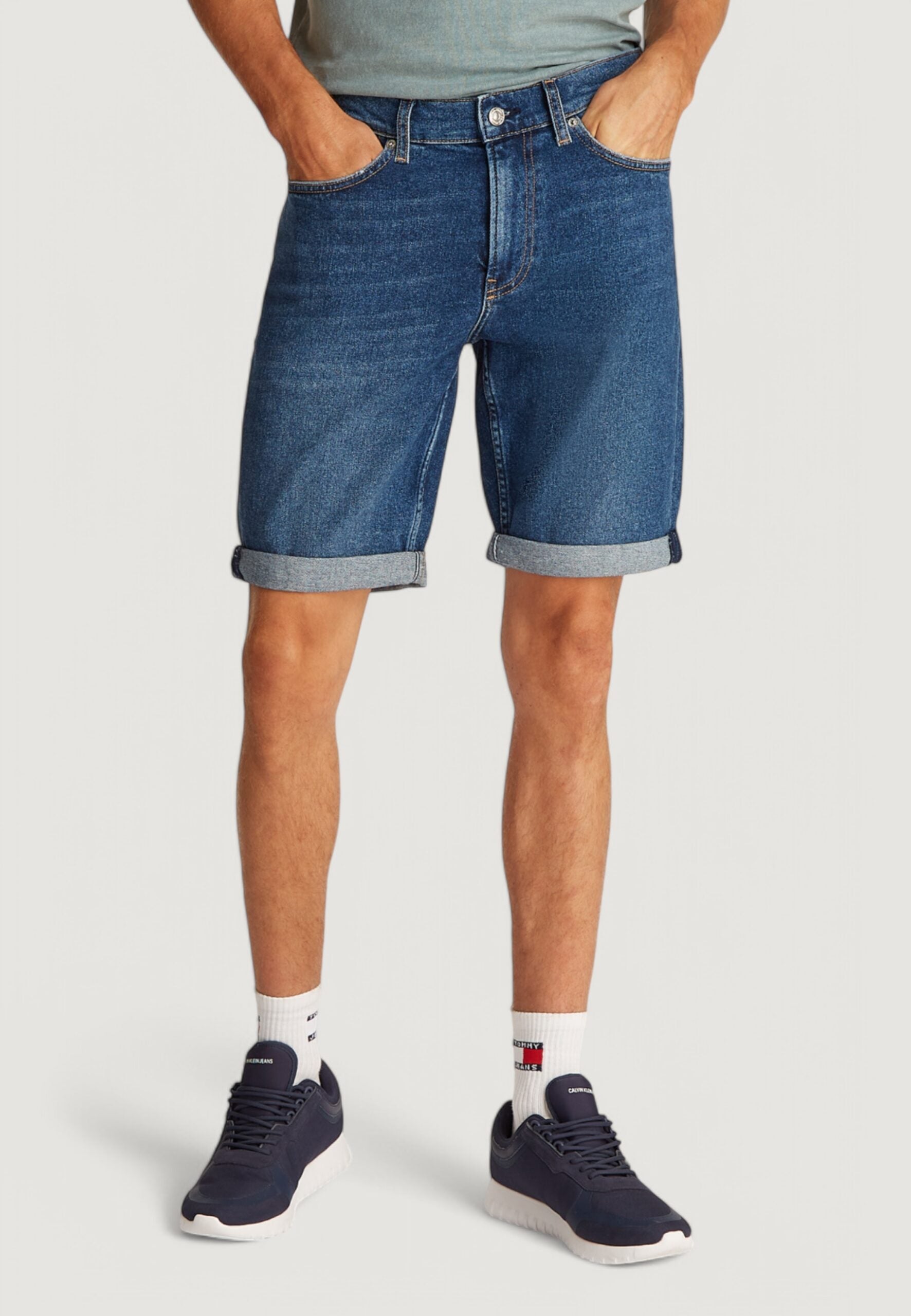 Calvin Klein Jeans Slim Dark Denim Bermuda Shorts