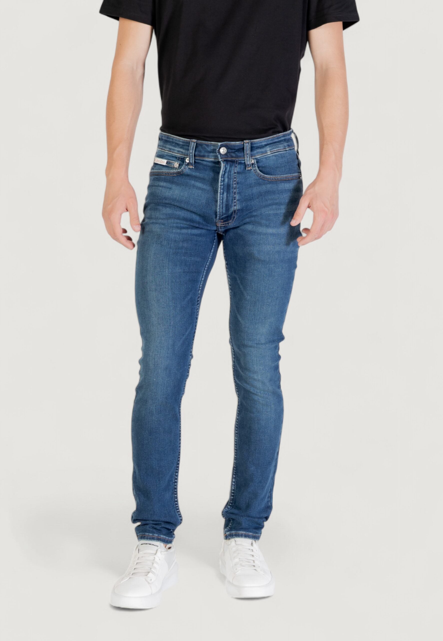 Calvin Klein Jeans Men's Dark Denim Skinny Jeans - Oil Slick Finish