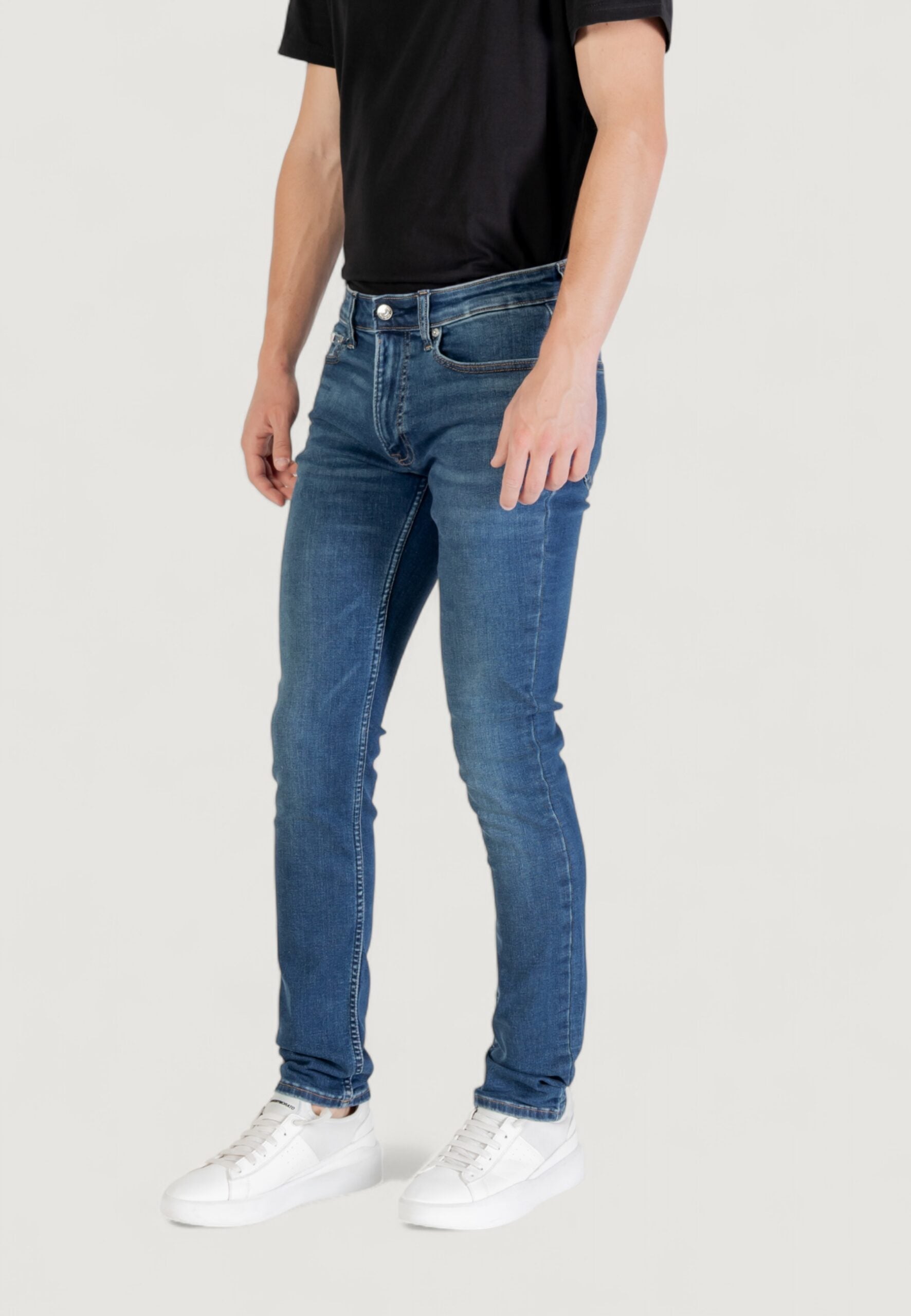 Calvin Klein Jeans Men's Dark Denim Skinny Jeans - Oil Slick Finish
