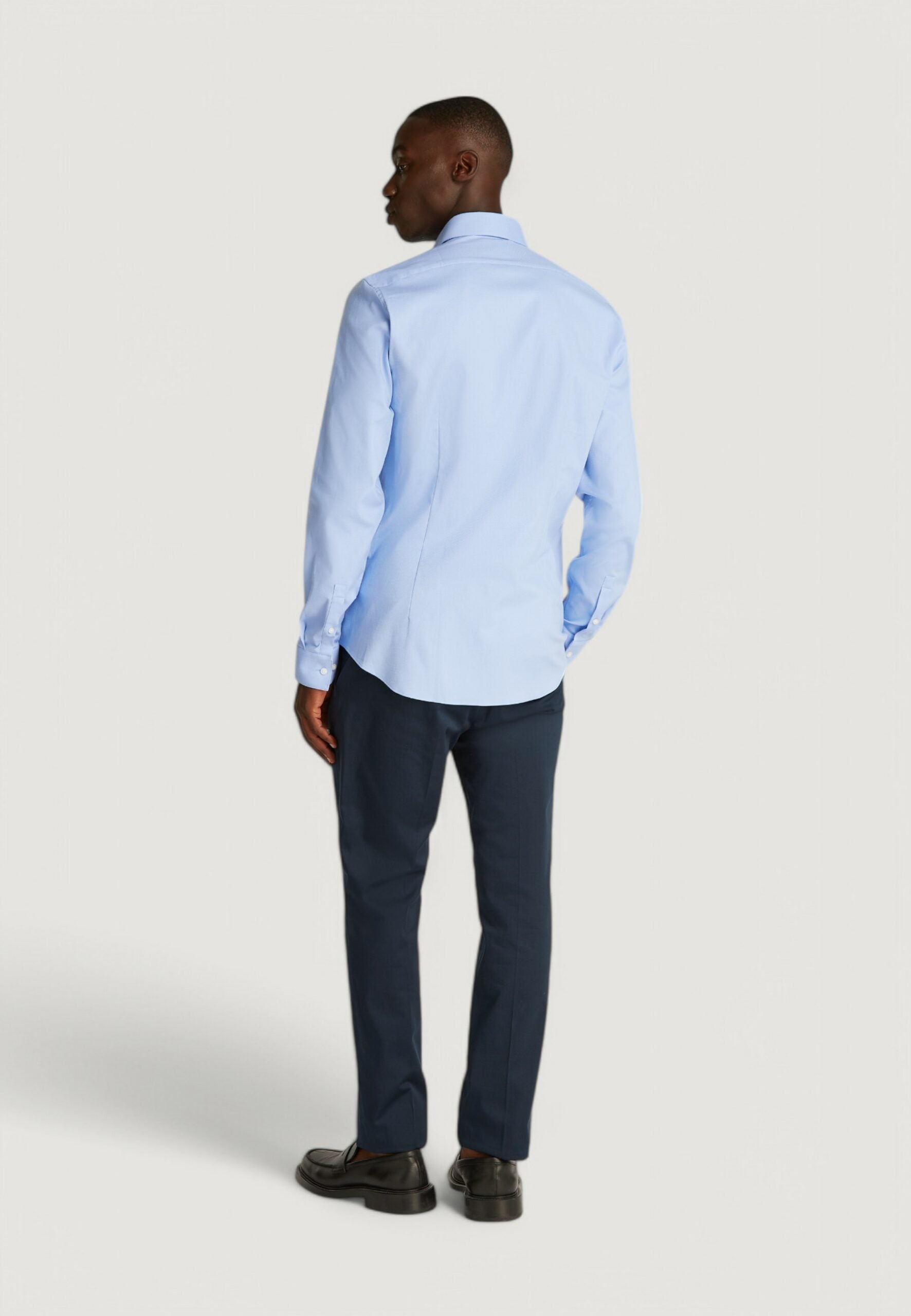 Calvin Klein Tonal Structure Long Sleeve Shirt - Light Blue