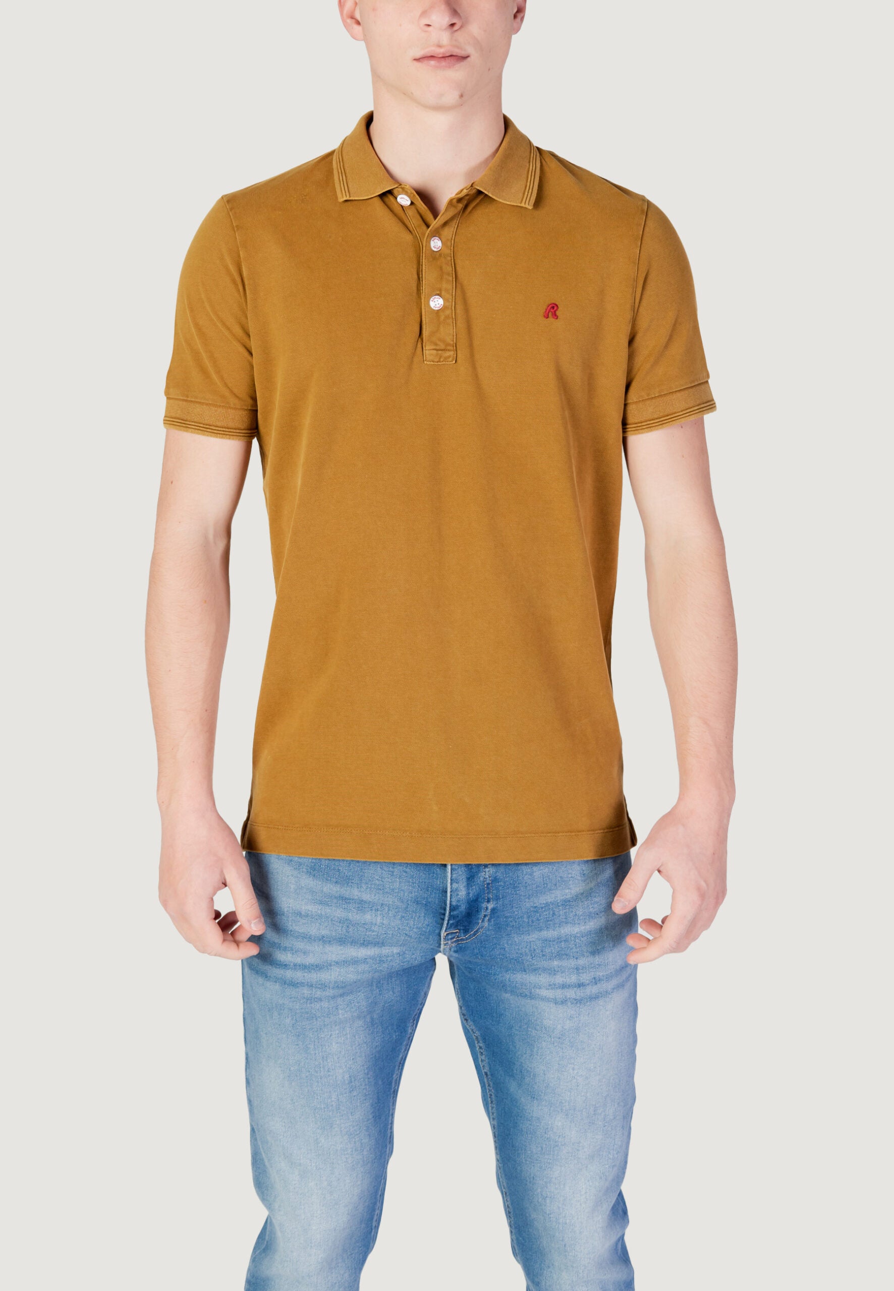 Replay Short Sleeve Polo - Bronze Casual Shirt