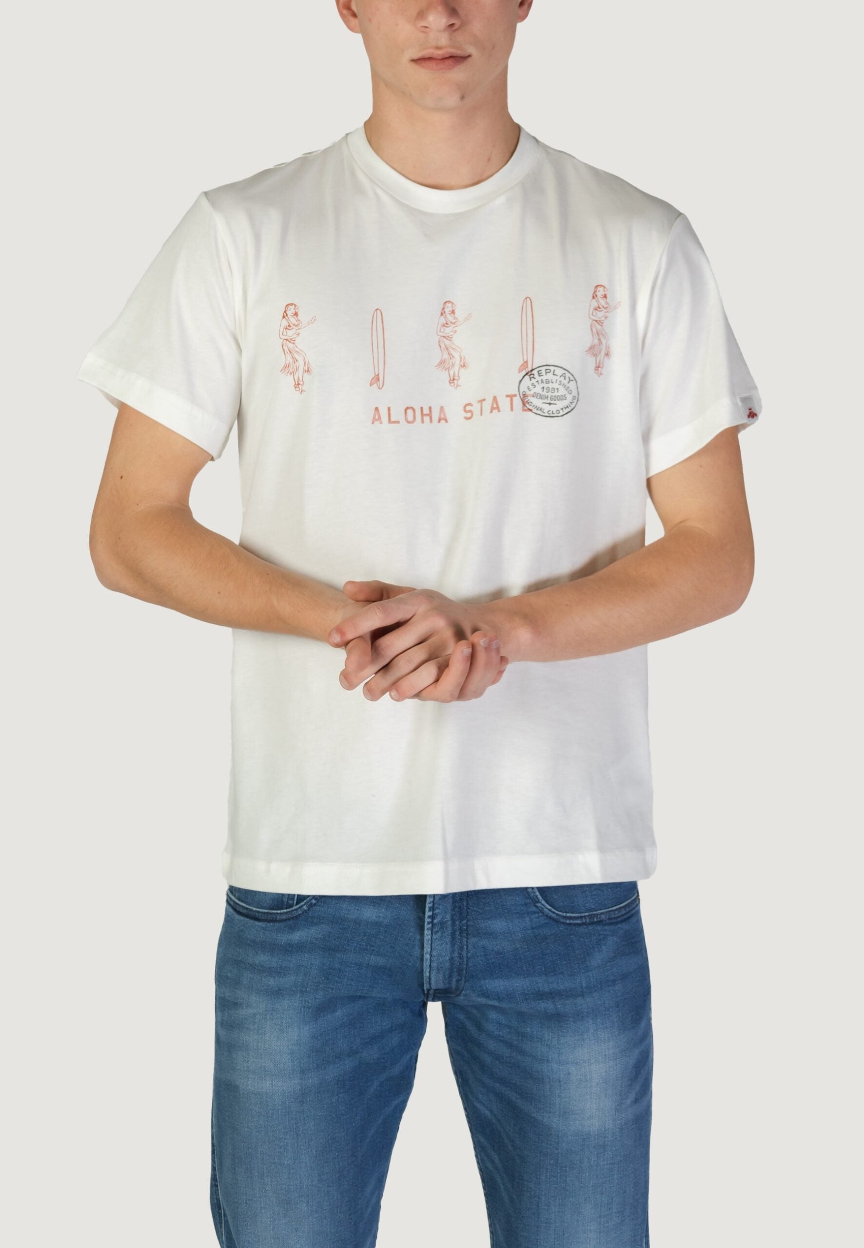 Replay M3067 White T-Shirt