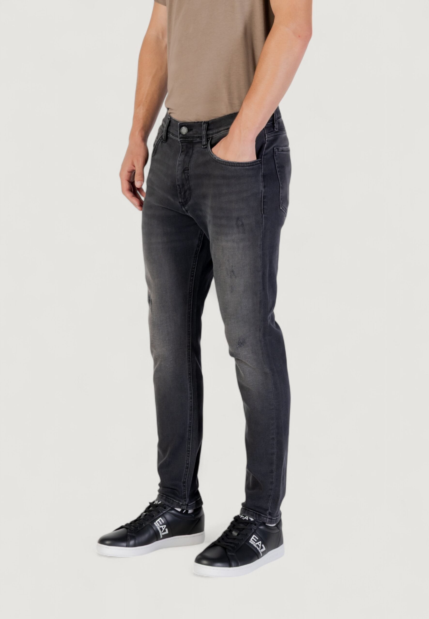 アントニー・モラト メンズ KARL スキニー クロップドフィット ジーンズ - ブラック