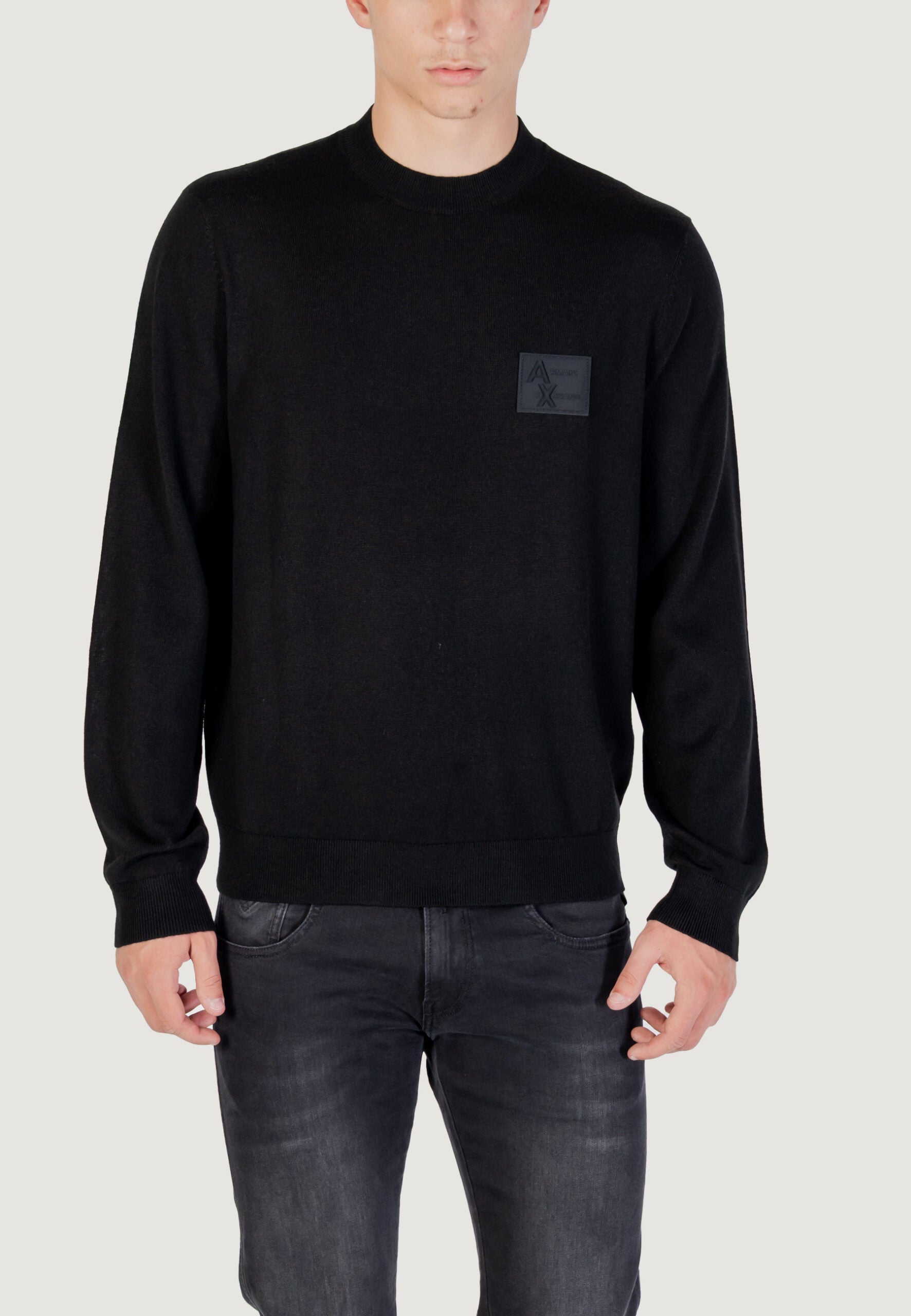Armani Exchange Men's Black Pullover Sweater