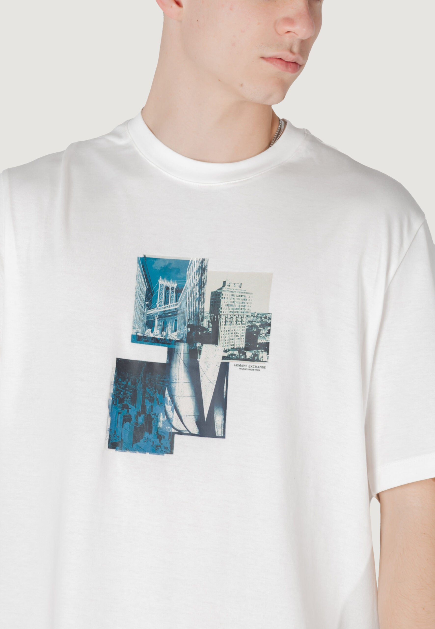 Armani Exchange Men's Cream T-Shirt