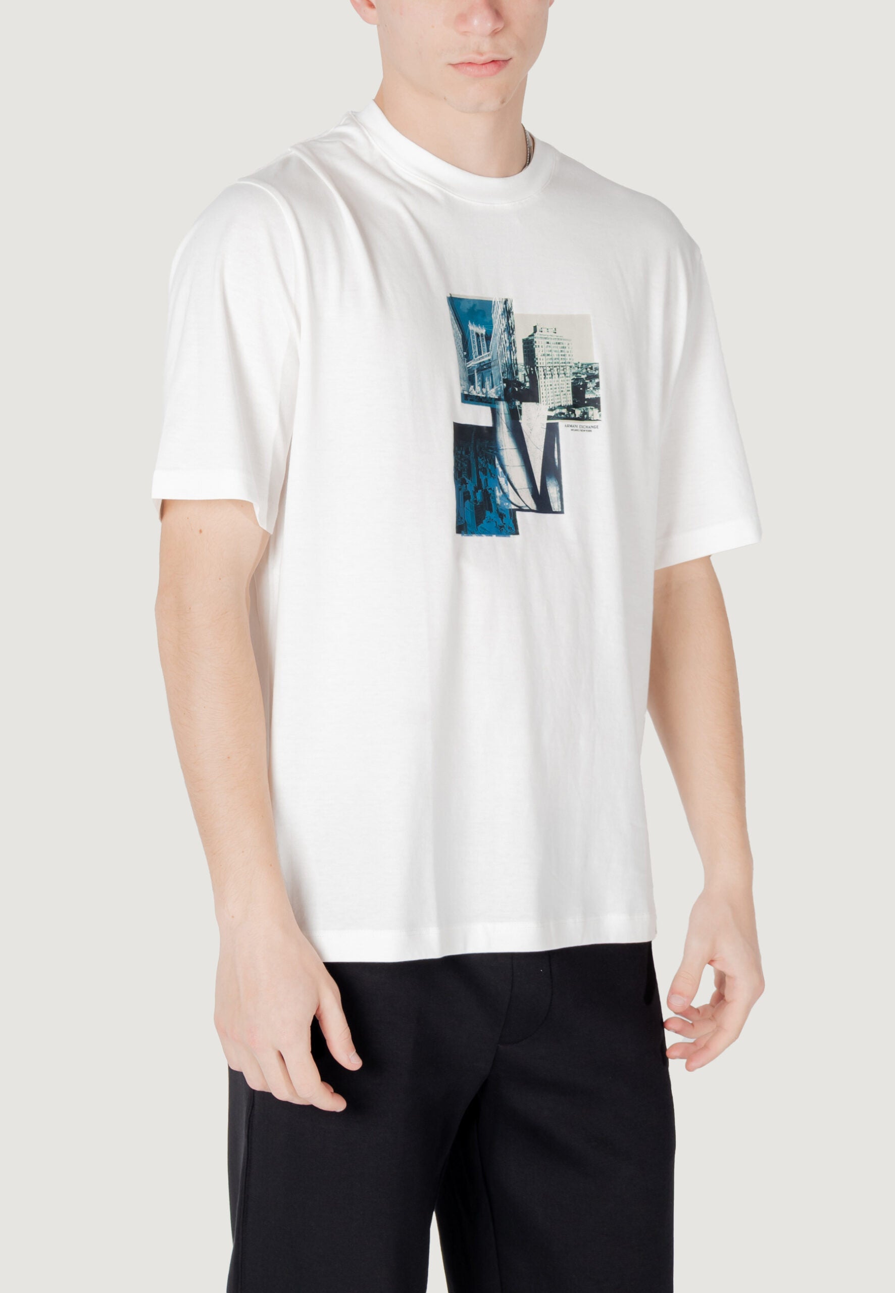 Armani Exchange Men's Cream T-Shirt