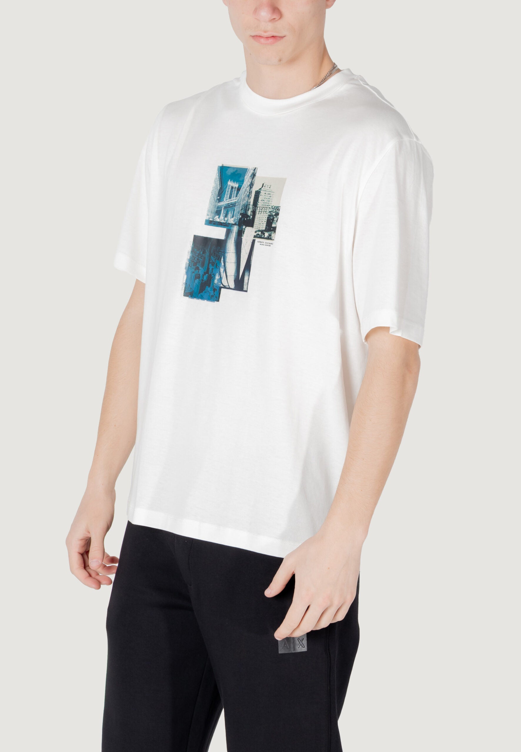 Armani Exchange Men's Cream T-Shirt