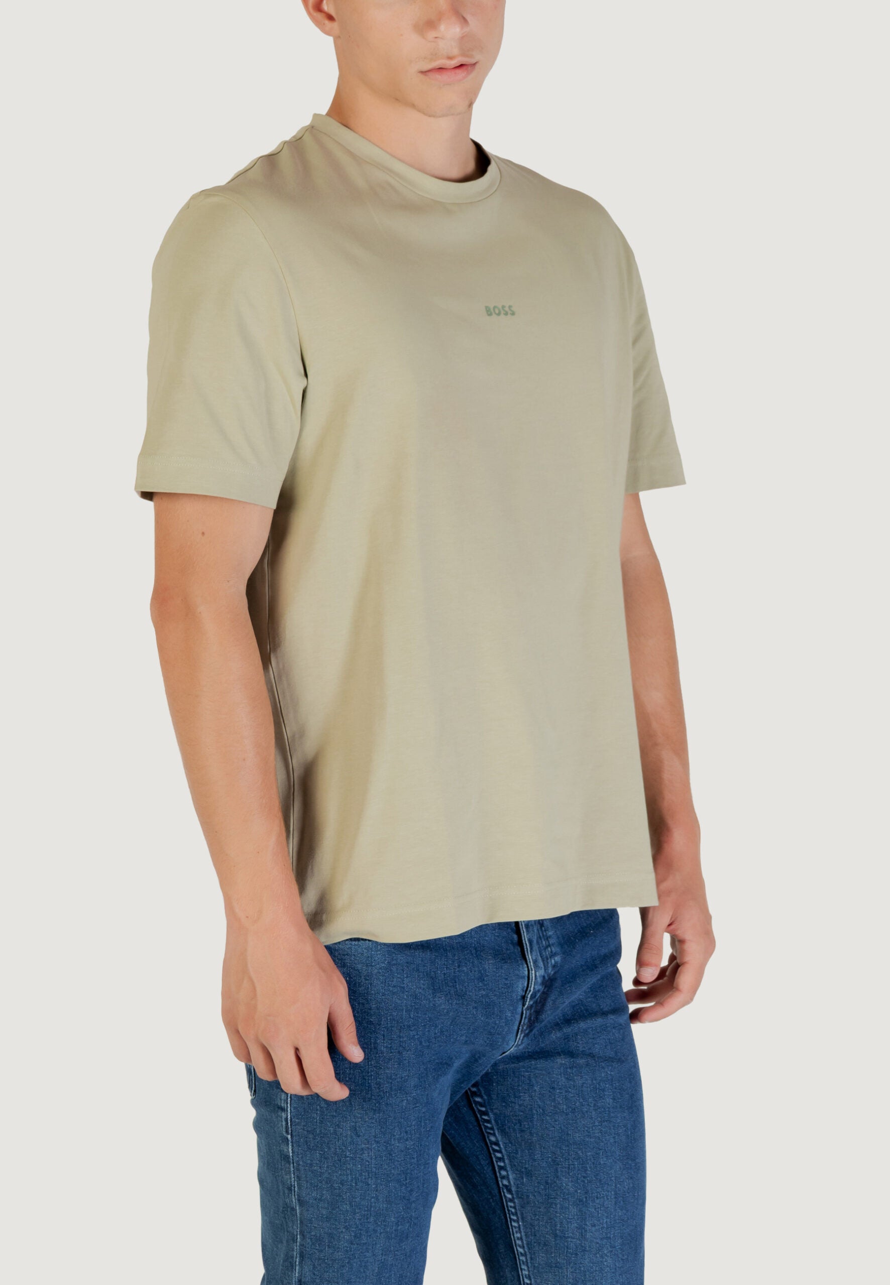 BOSS メンズ セージグリーン Tシャツ