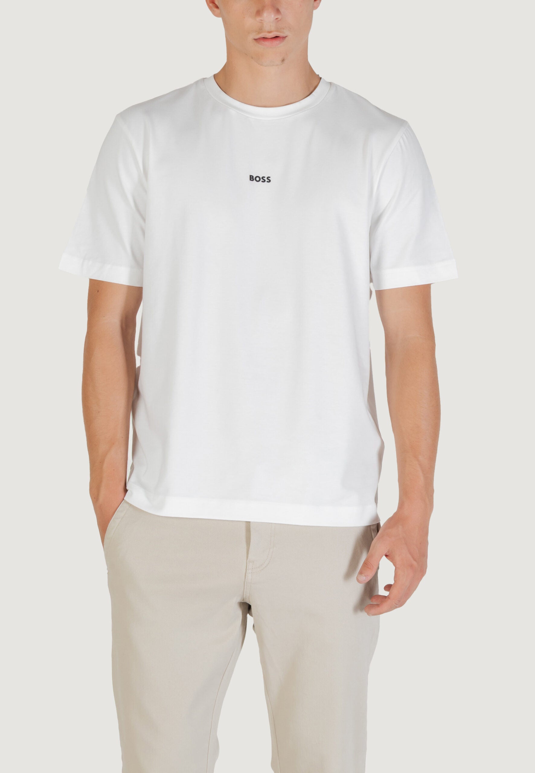 BOSS TChup メンズ ホワイト Tシャツ