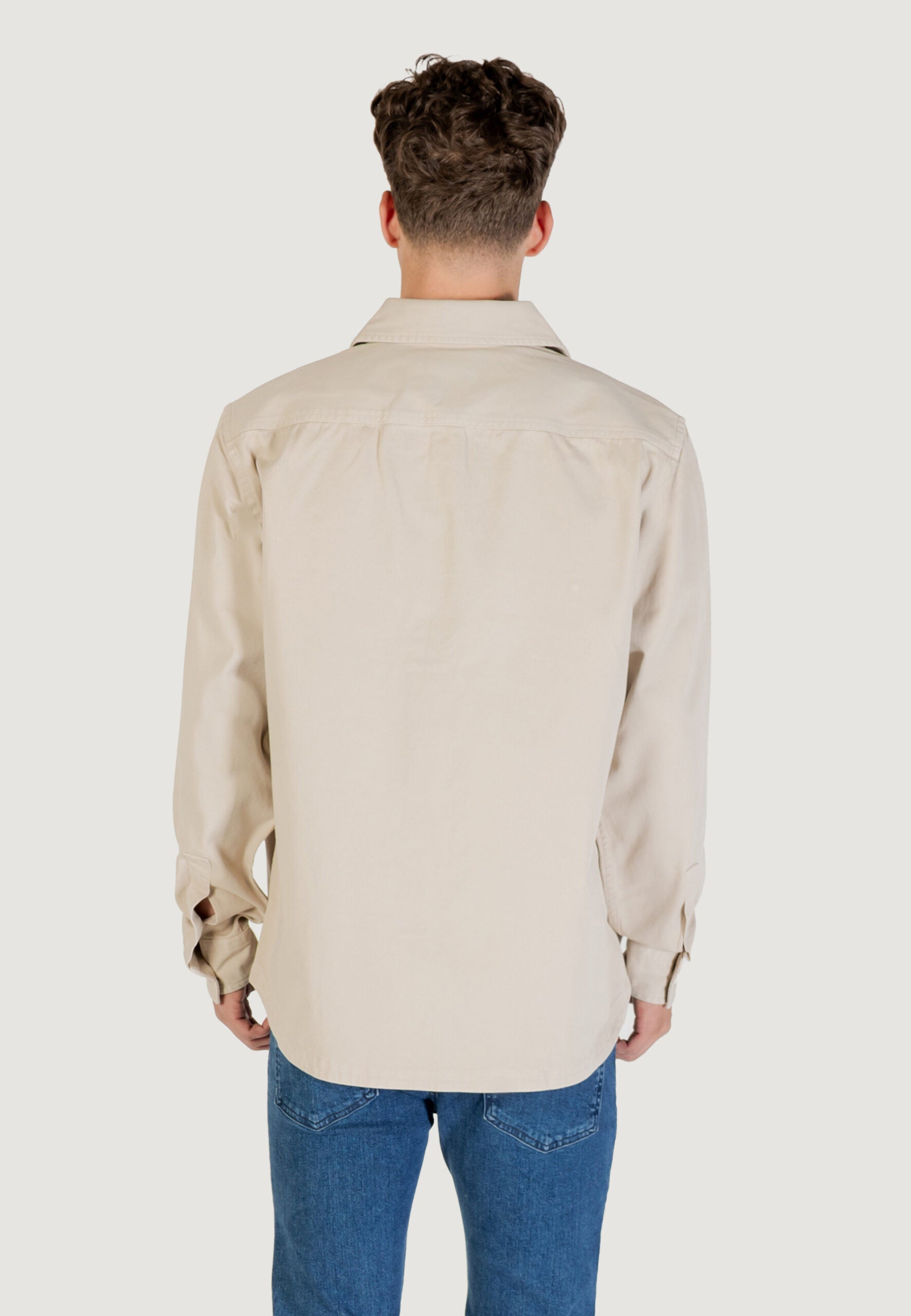 BOSS メンズ ライトベージュ 長袖シャツ