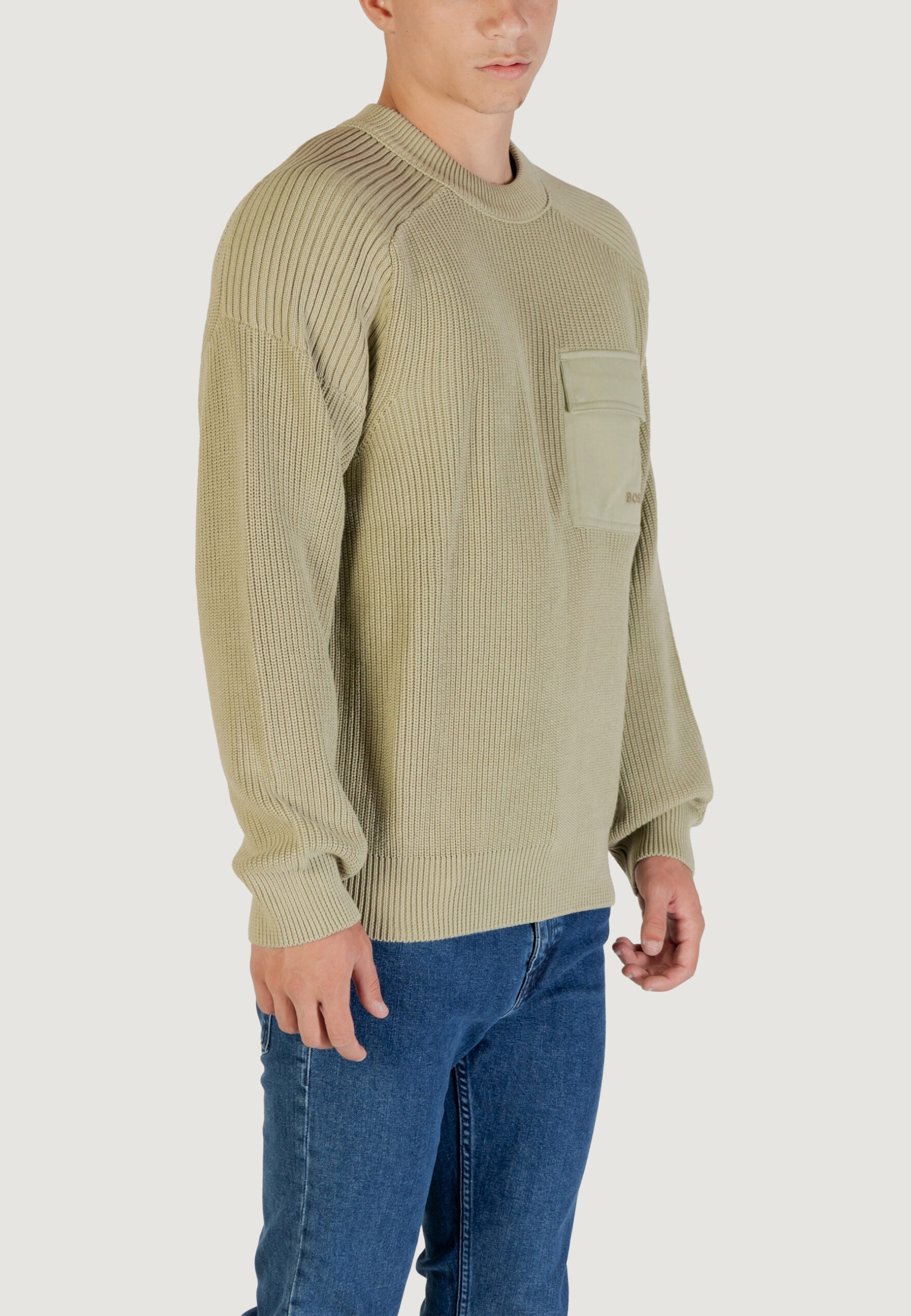 BOSS メンズ セージグリーン セーター