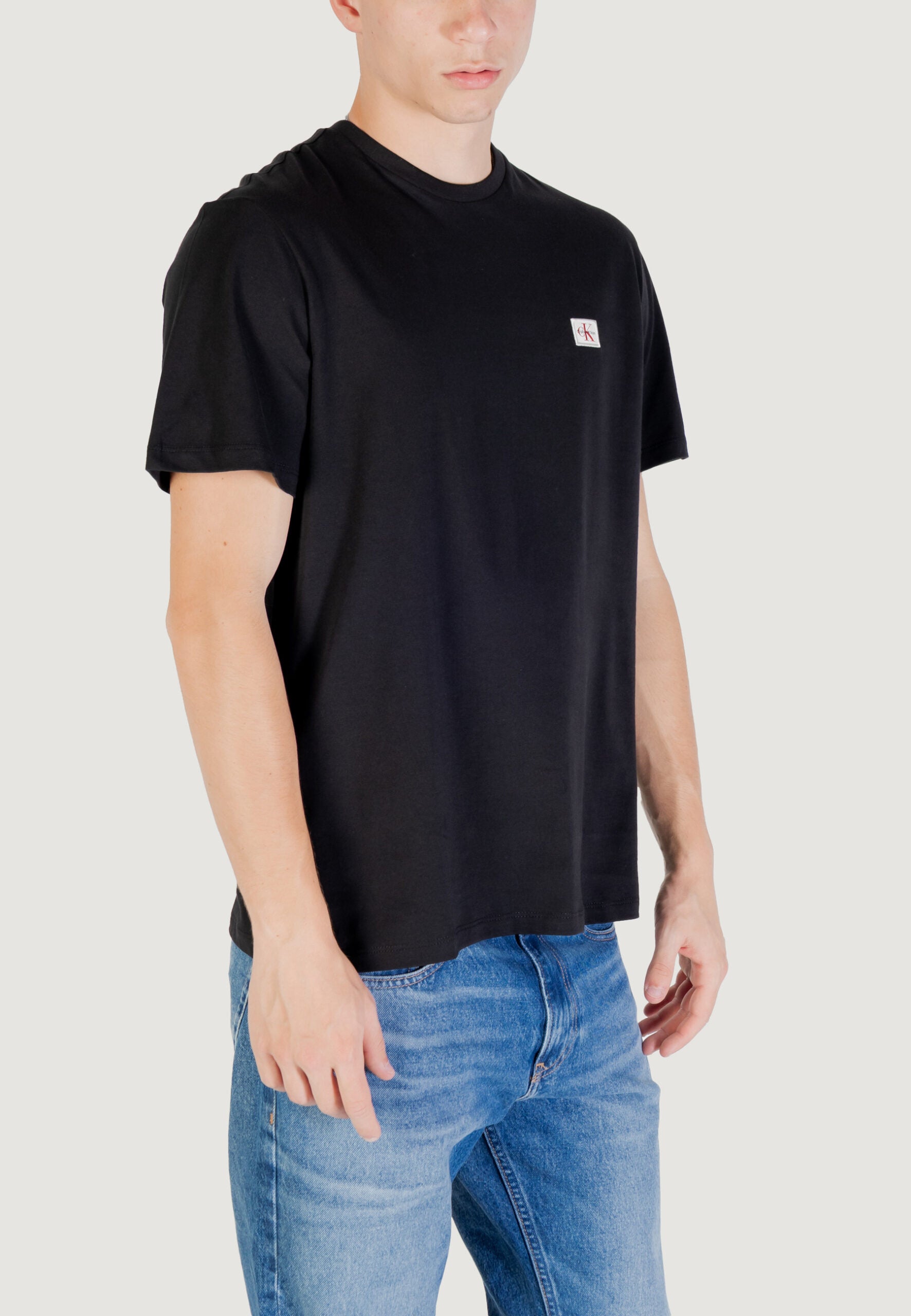 Calvin Klein jeans Men's Black Jersey T-Shirt - Chest Badge Logo