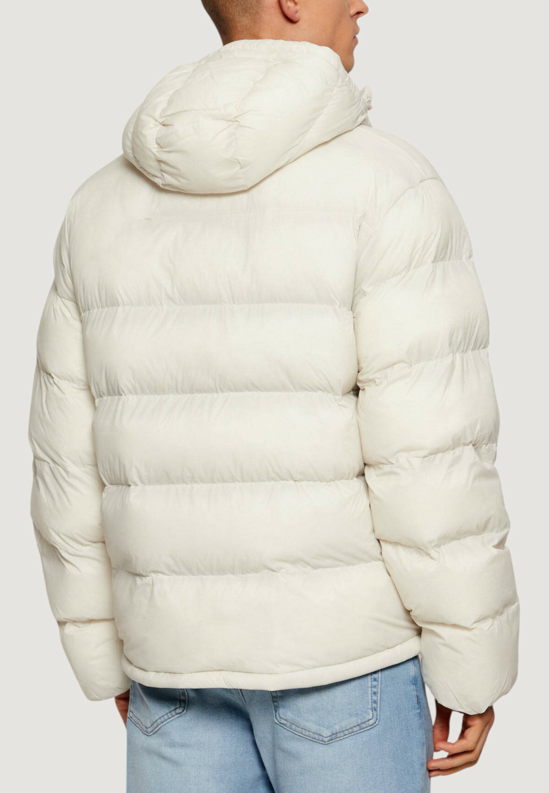Calvin Klein Jeans Men's Cream Monogram Down Jacket