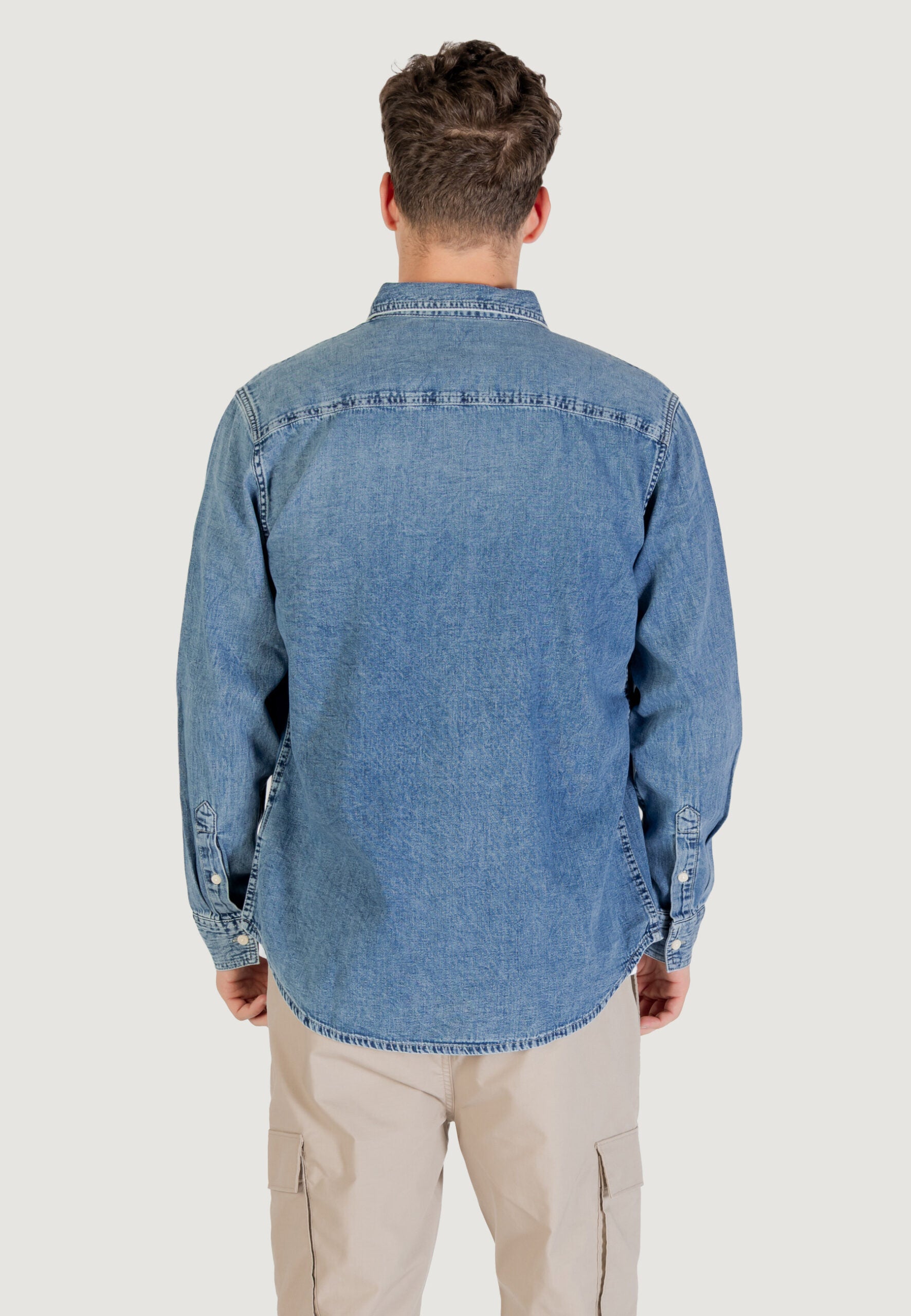 Calvin Klein Jeans Men's Indigo Casual Classic Long Sleeve Shirt