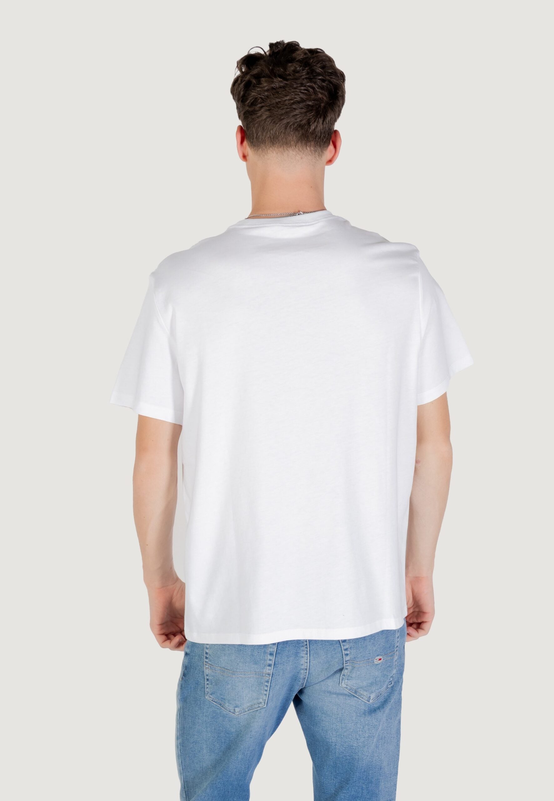 Calvin Klein Jeans Men's White T-Shirt - Debossed Monogram Logo