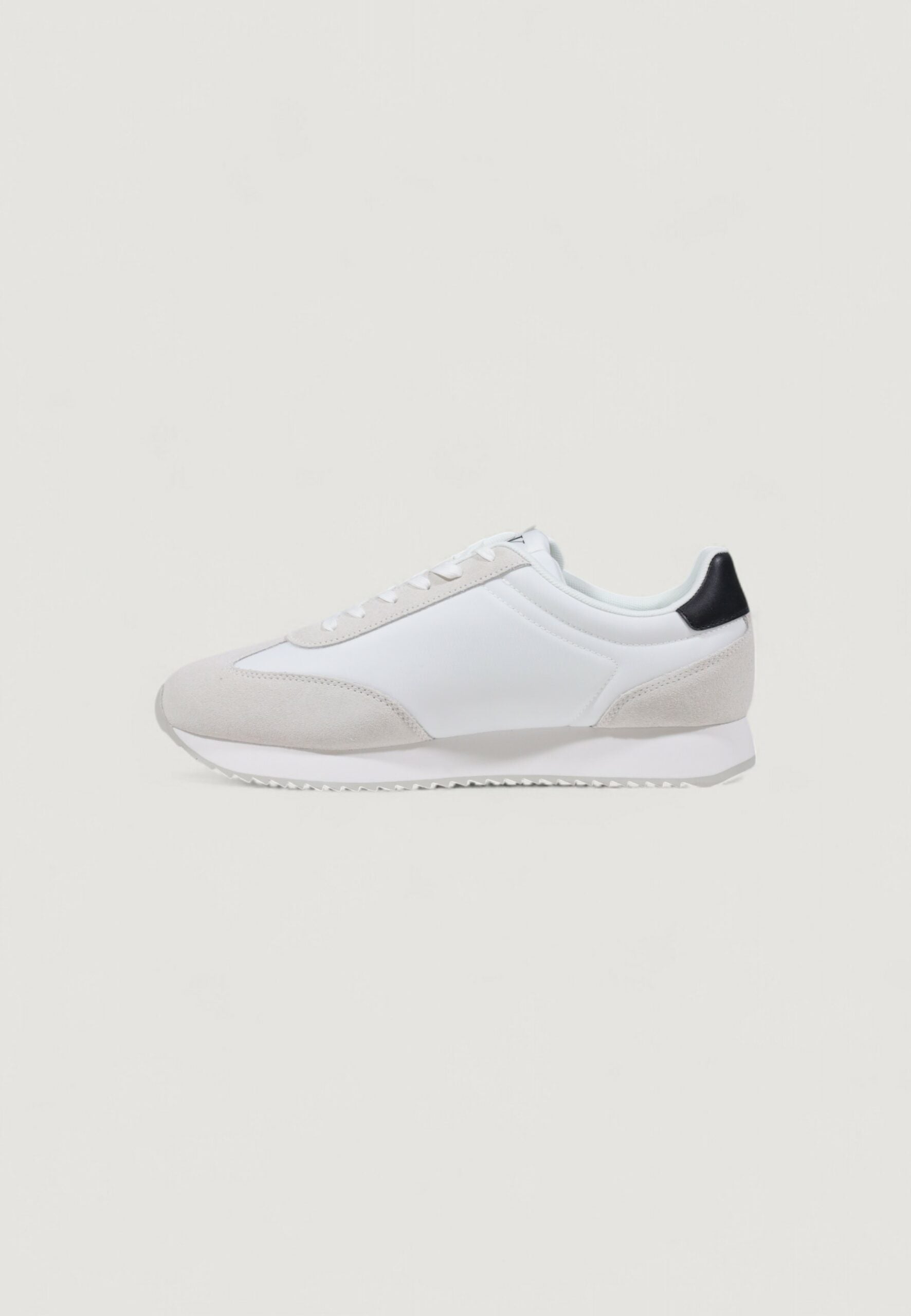 Calvin Klein Jeans Men's White Retro Runner Lace-Up Sneakers