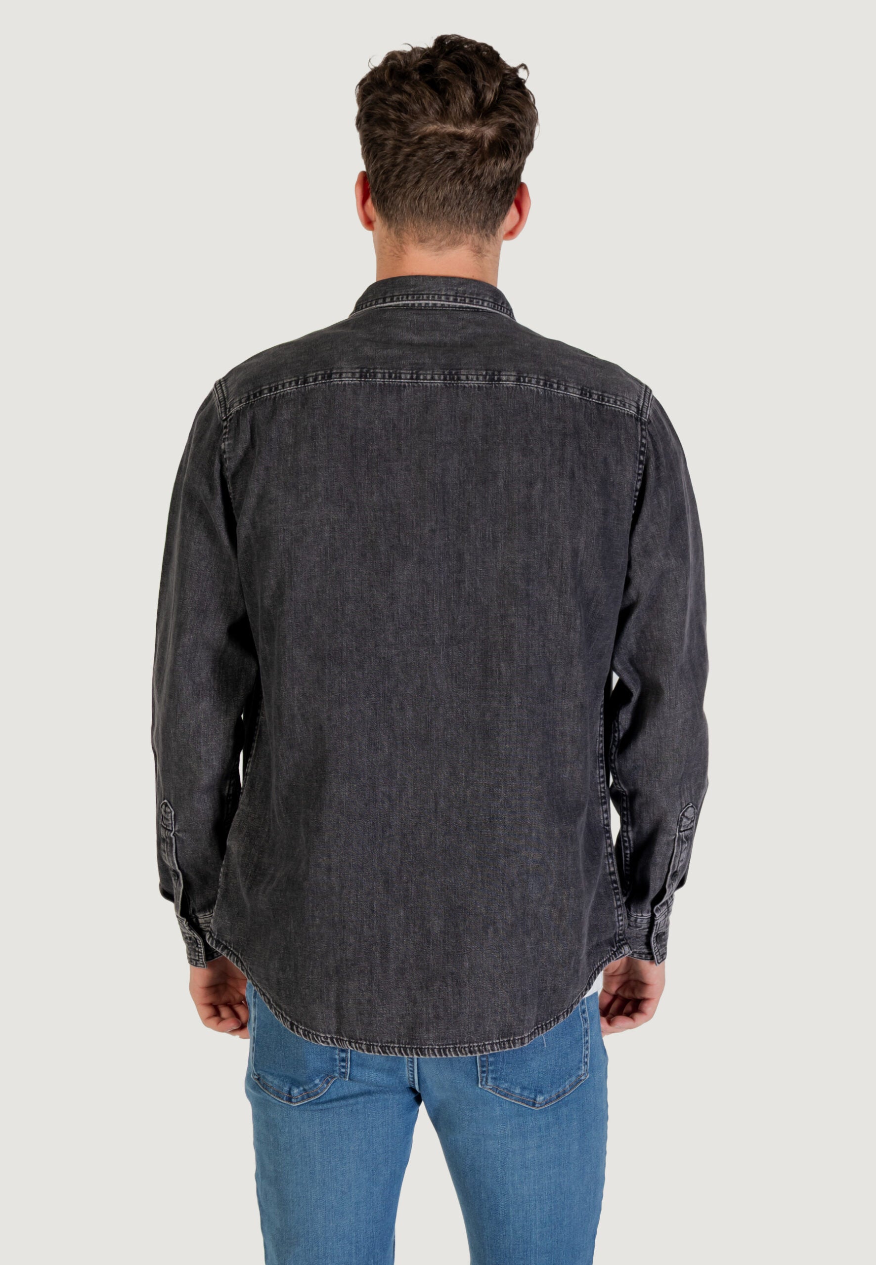 Calvin Klein Jeans Men's Classic Vail Long-Sleeve Shirt - Black