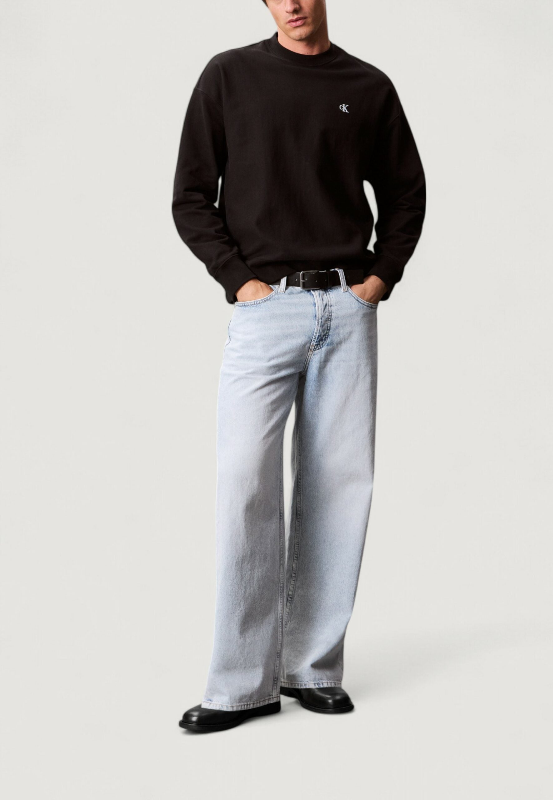 Calvin Klein Jeans Men's Premium Terry Monogram Hoodie - Black