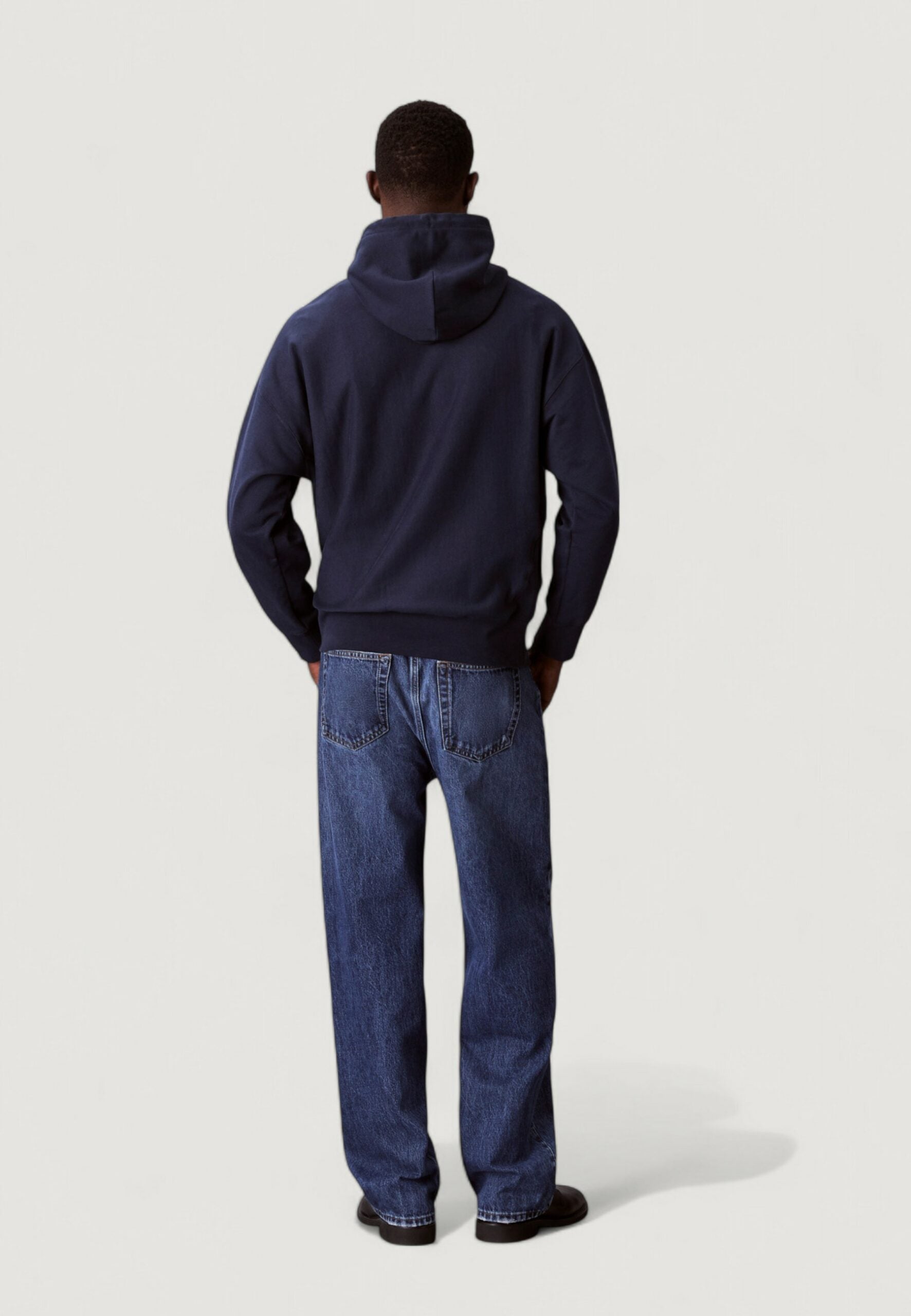Calvin Klein Jeans Men's Premium Terry Monogram Hoodie - Dark Blue