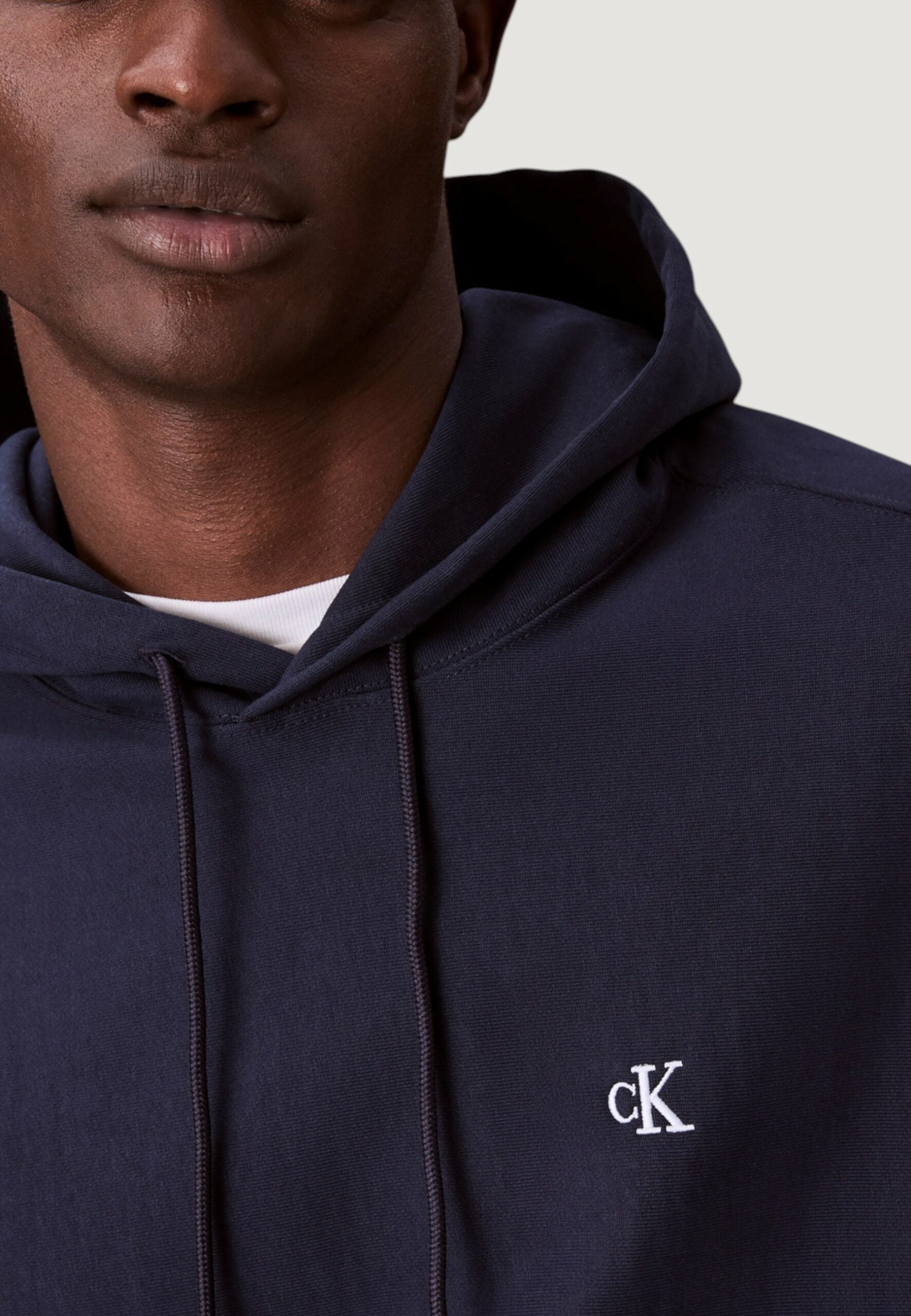 Calvin Klein Jeans Men's Premium Terry Monogram Hoodie - Dark Blue