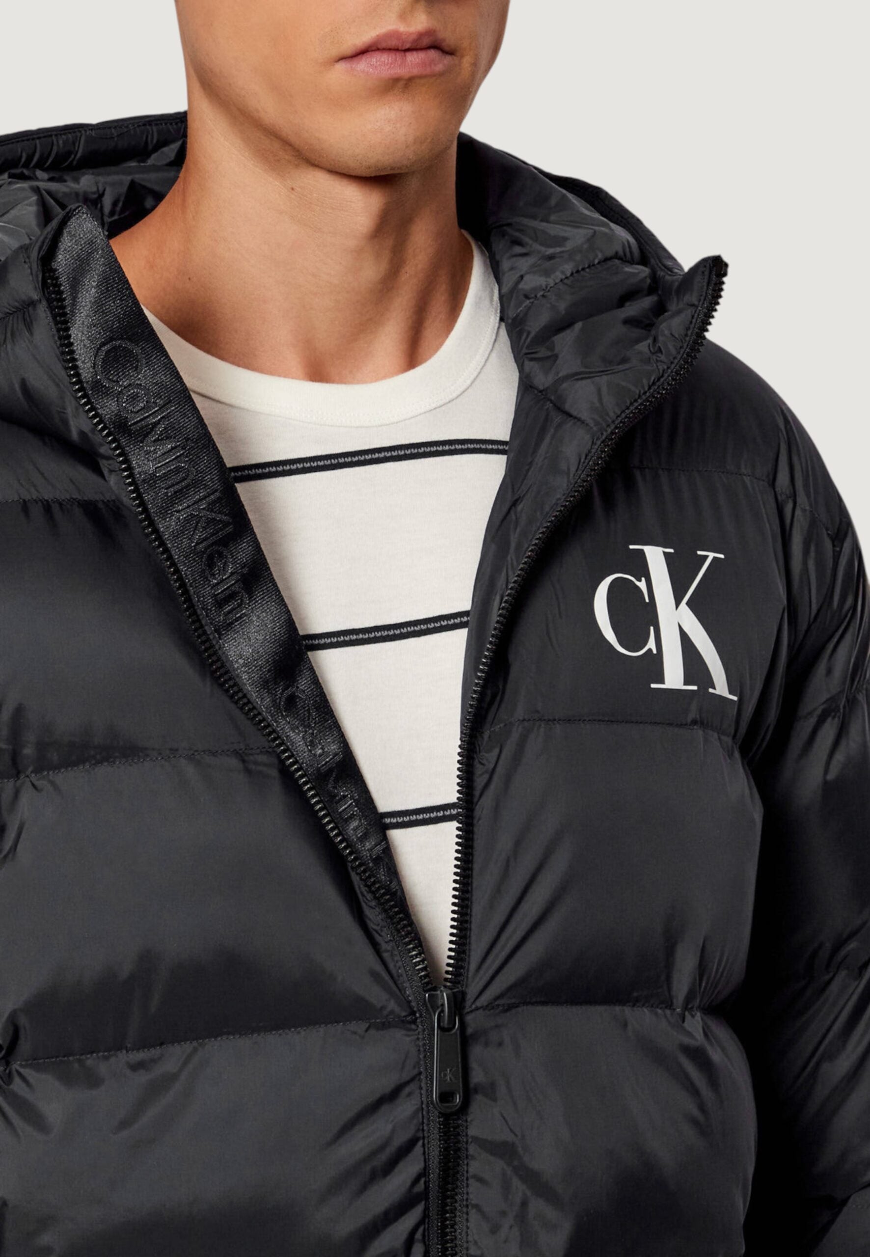 Calvin Klein Men's Black Monogram Down Jacket