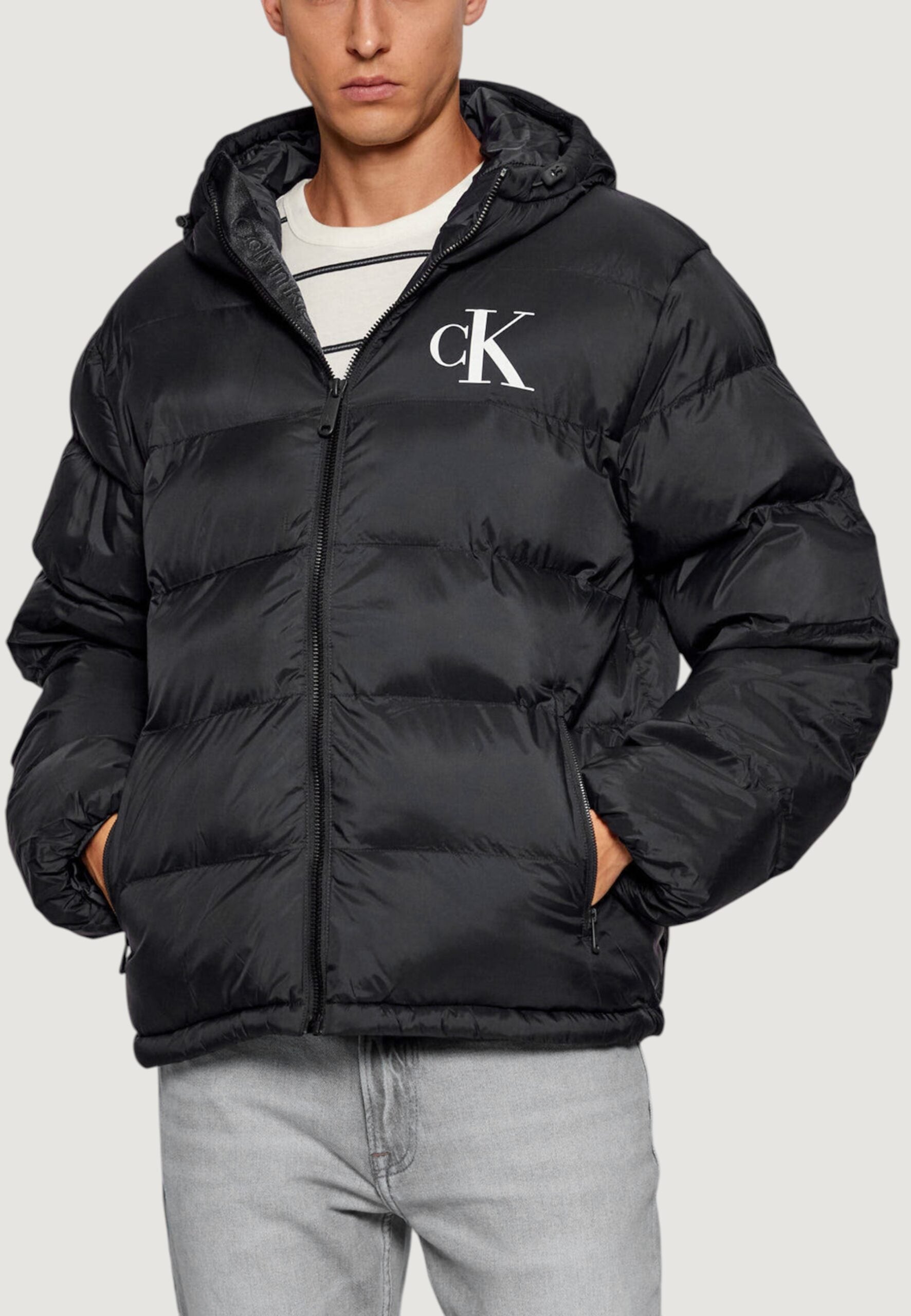 Calvin Klein Men's Black Monogram Down Jacket