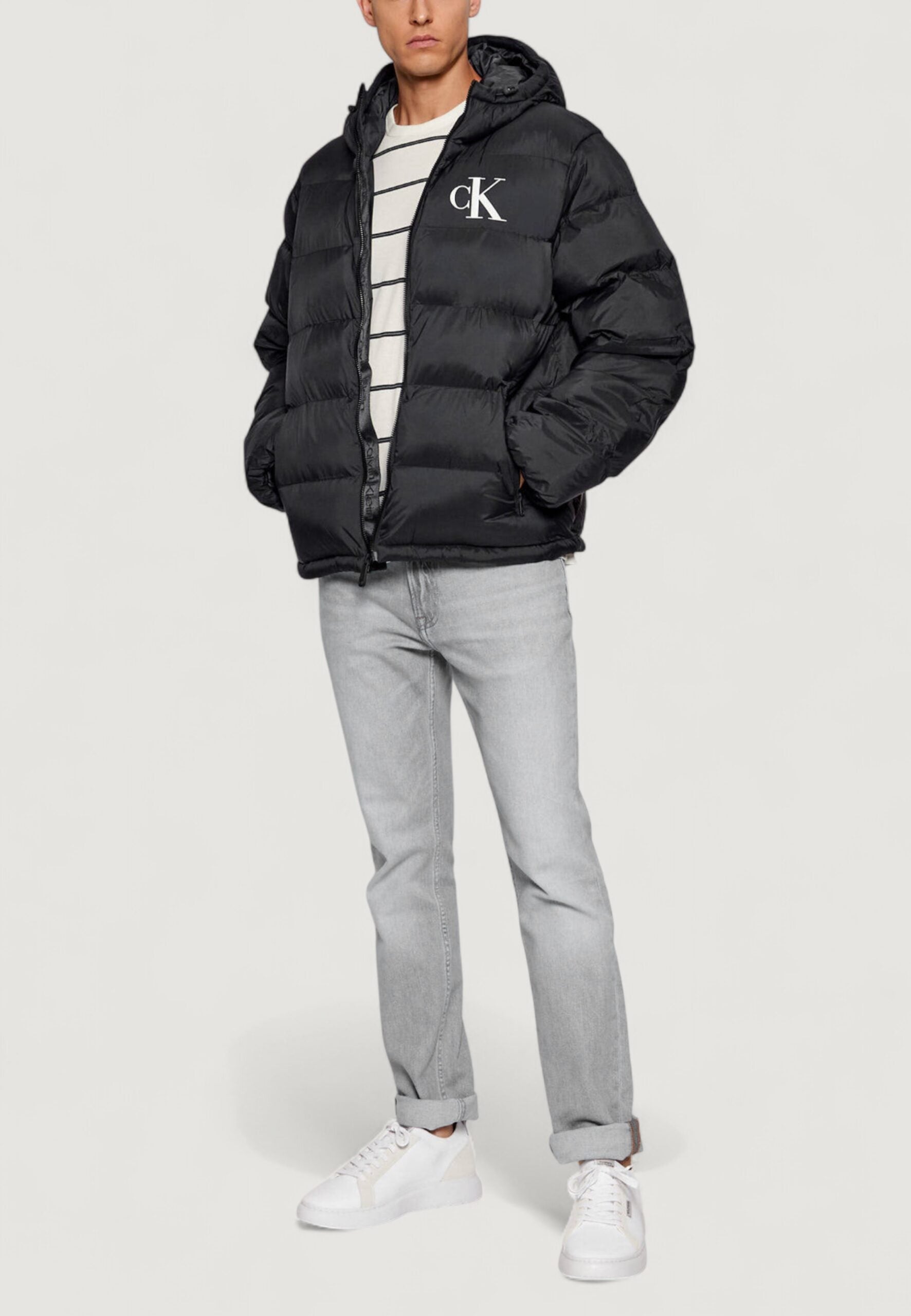 Calvin Klein Men's Black Monogram Down Jacket