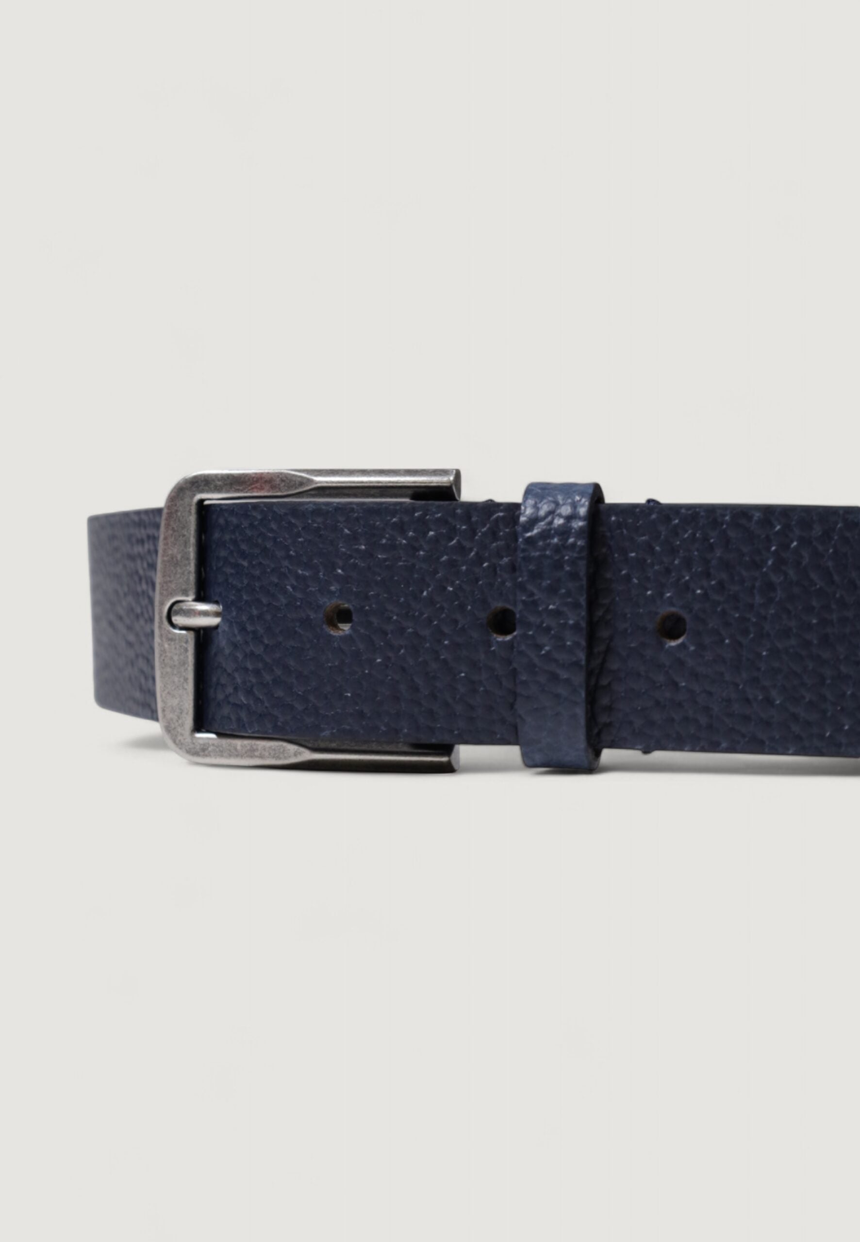 Calvin Klein Men's Classic Flat Blue Leather Belt - 35mm