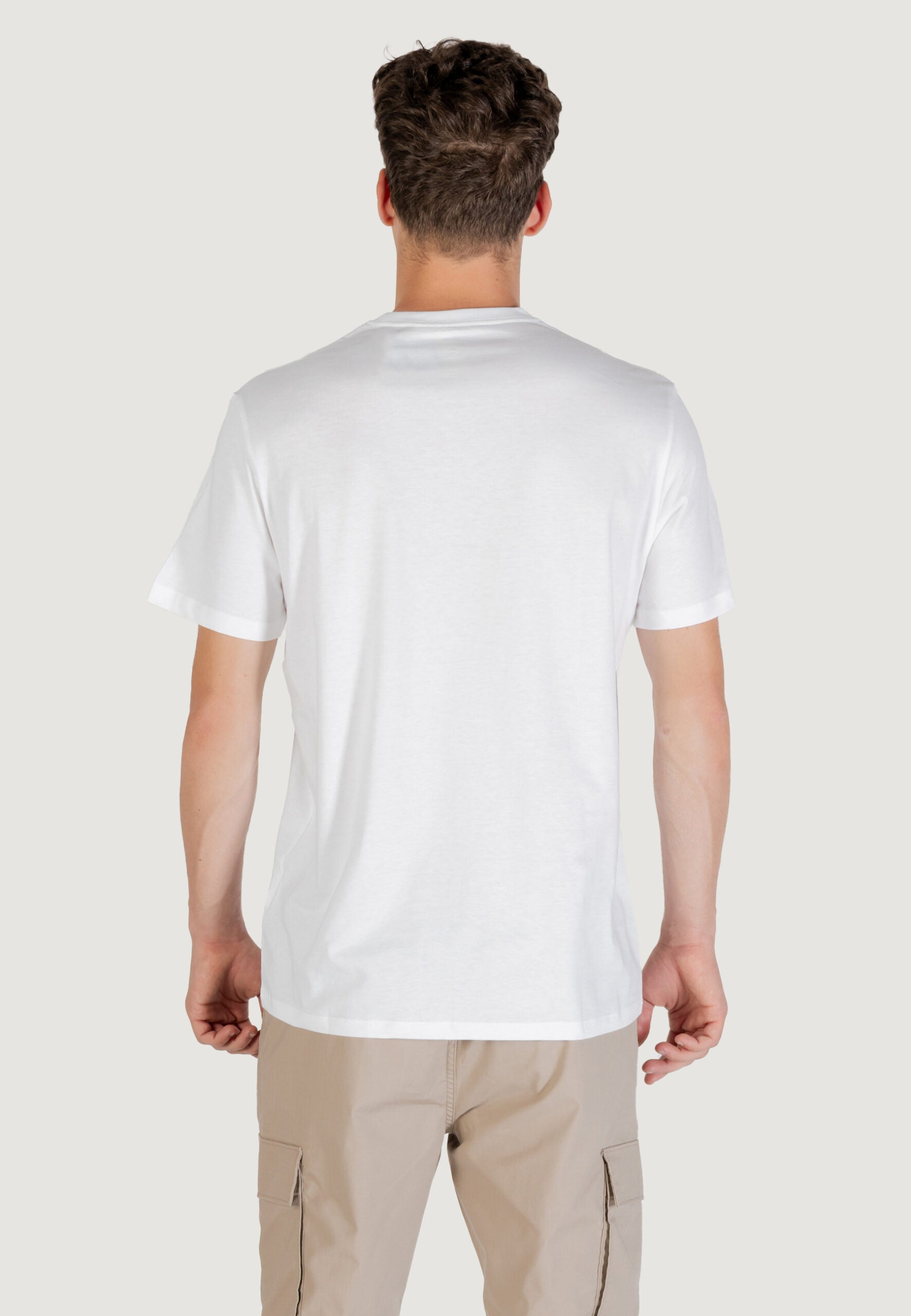 Calvin Klein Men's White CK Box Logo T-Shirt - Short Sleeve