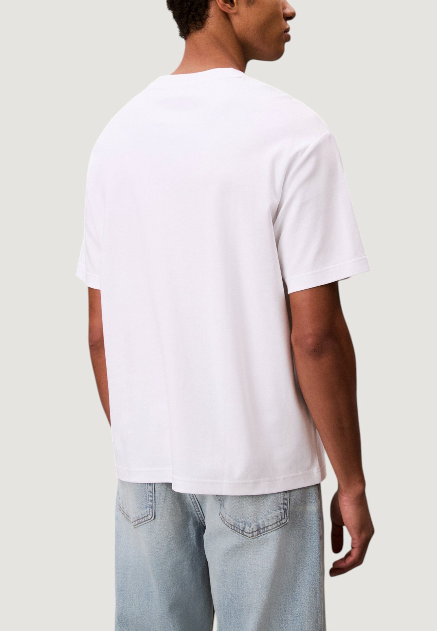 Calvin Klein Men's White Fashion Logo T-Shirt