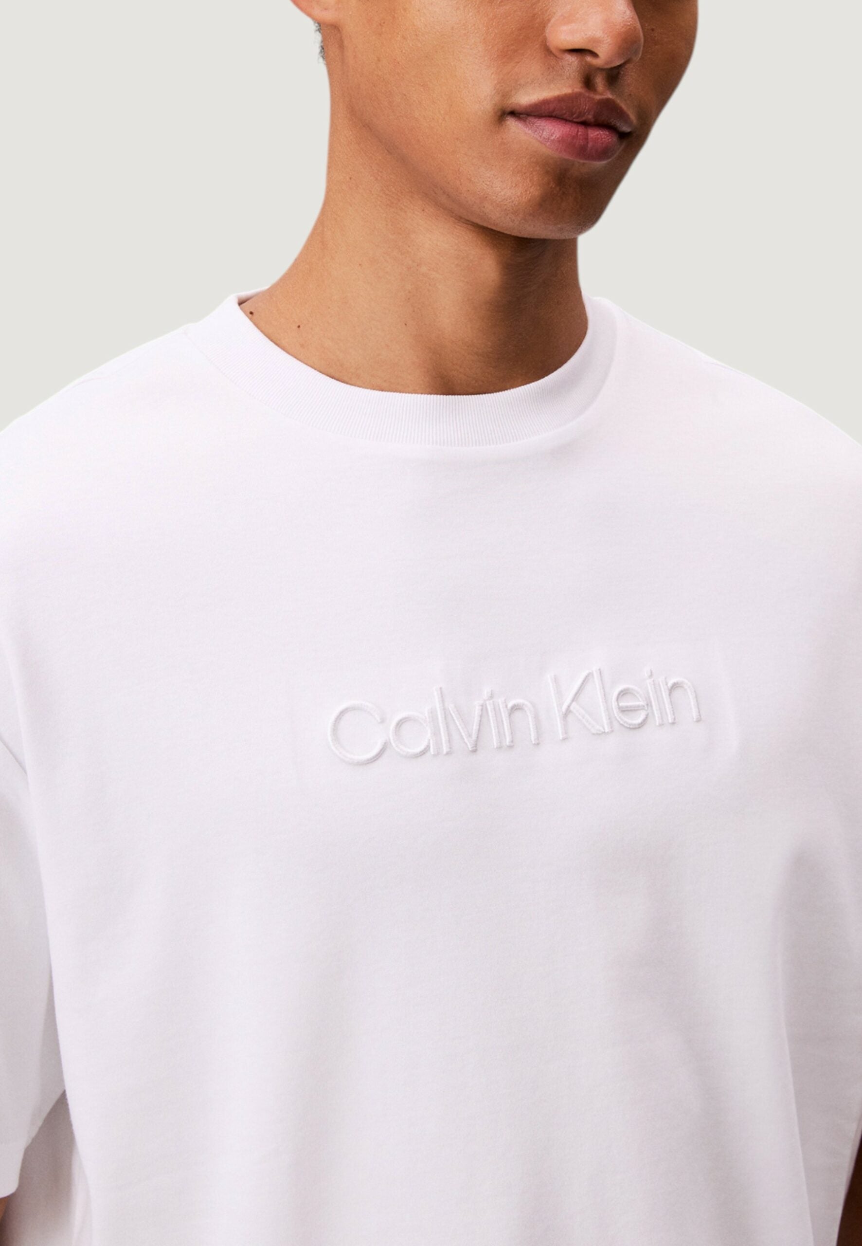 Calvin Klein Men's White Fashion Logo T-Shirt