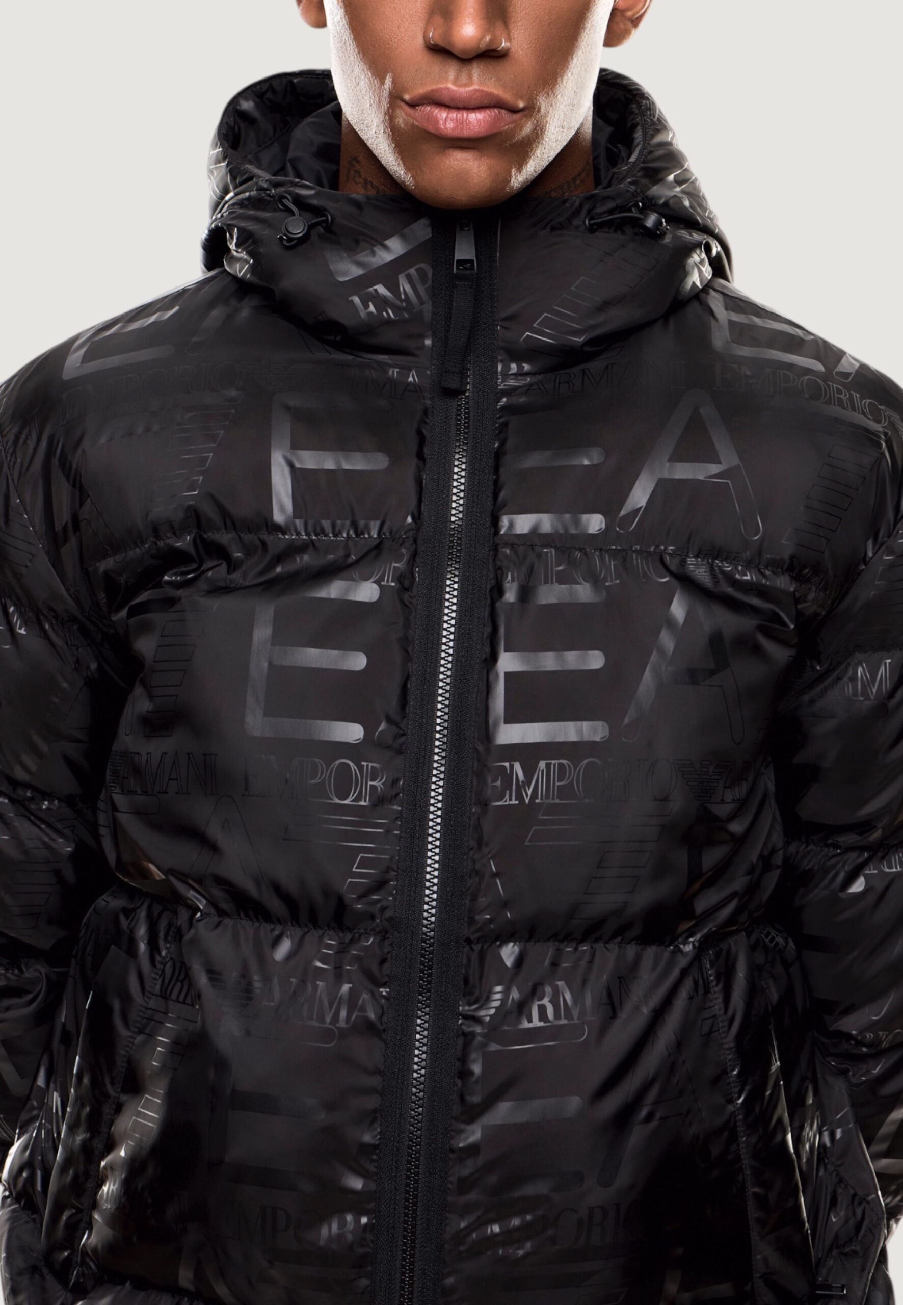 EA7 Men's Black Bomber Jacket