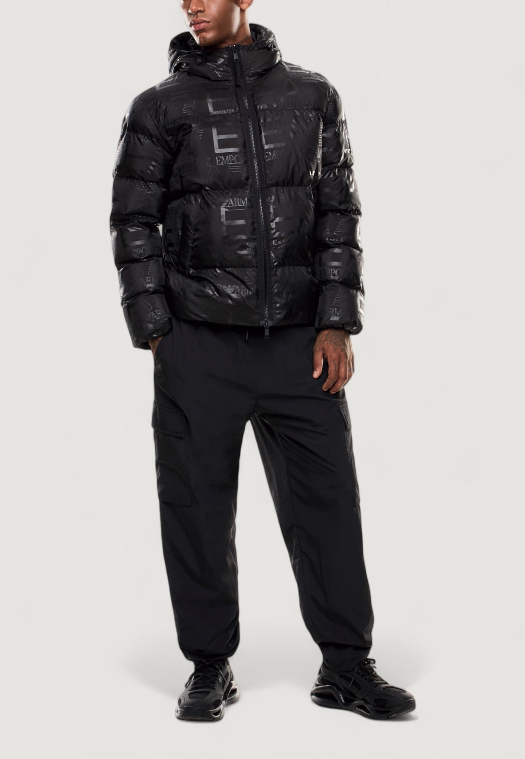 EA7 Men's Black Bomber Jacket