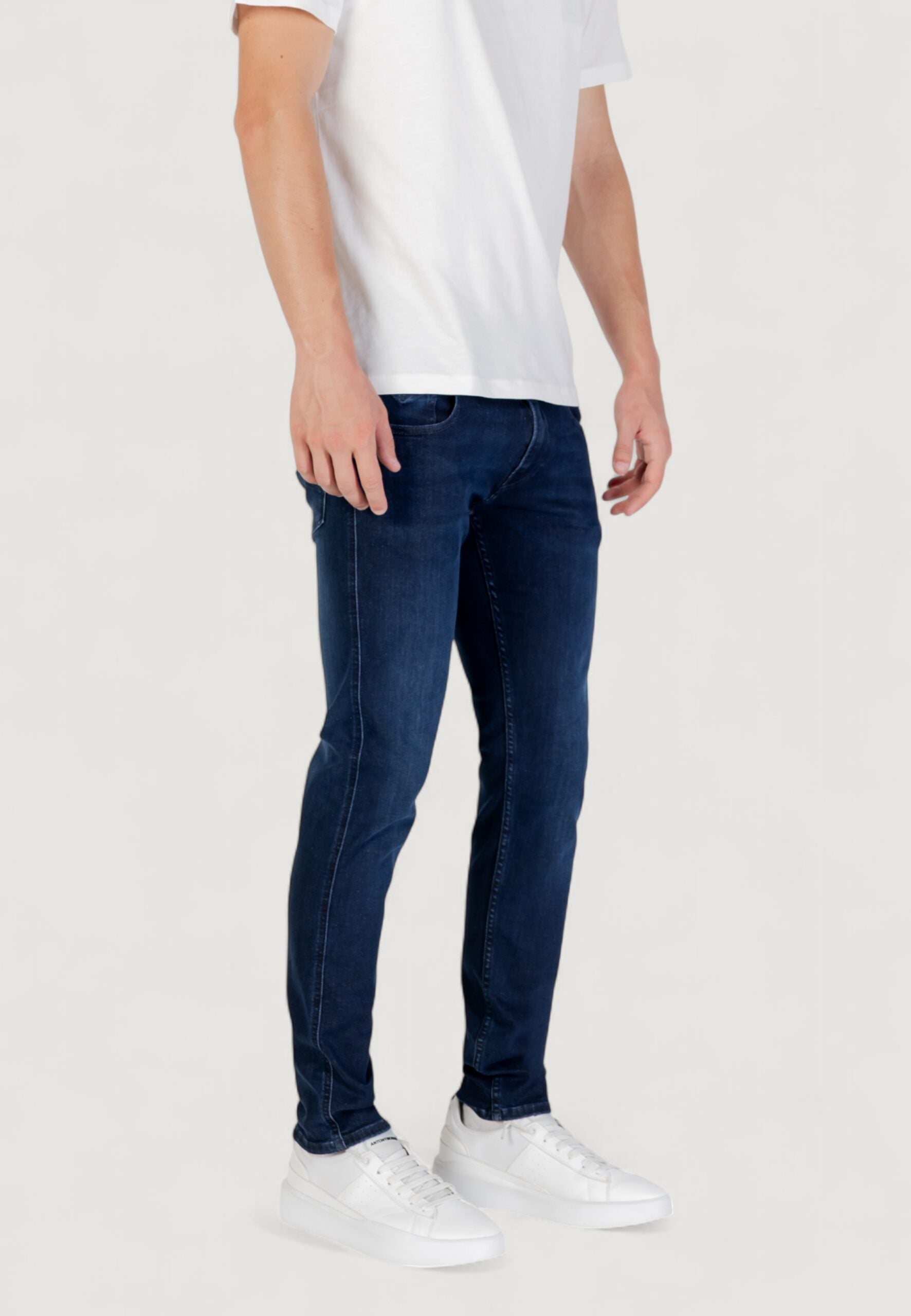 Replay Men's Dark Blue Slim Fit Denim Jeans