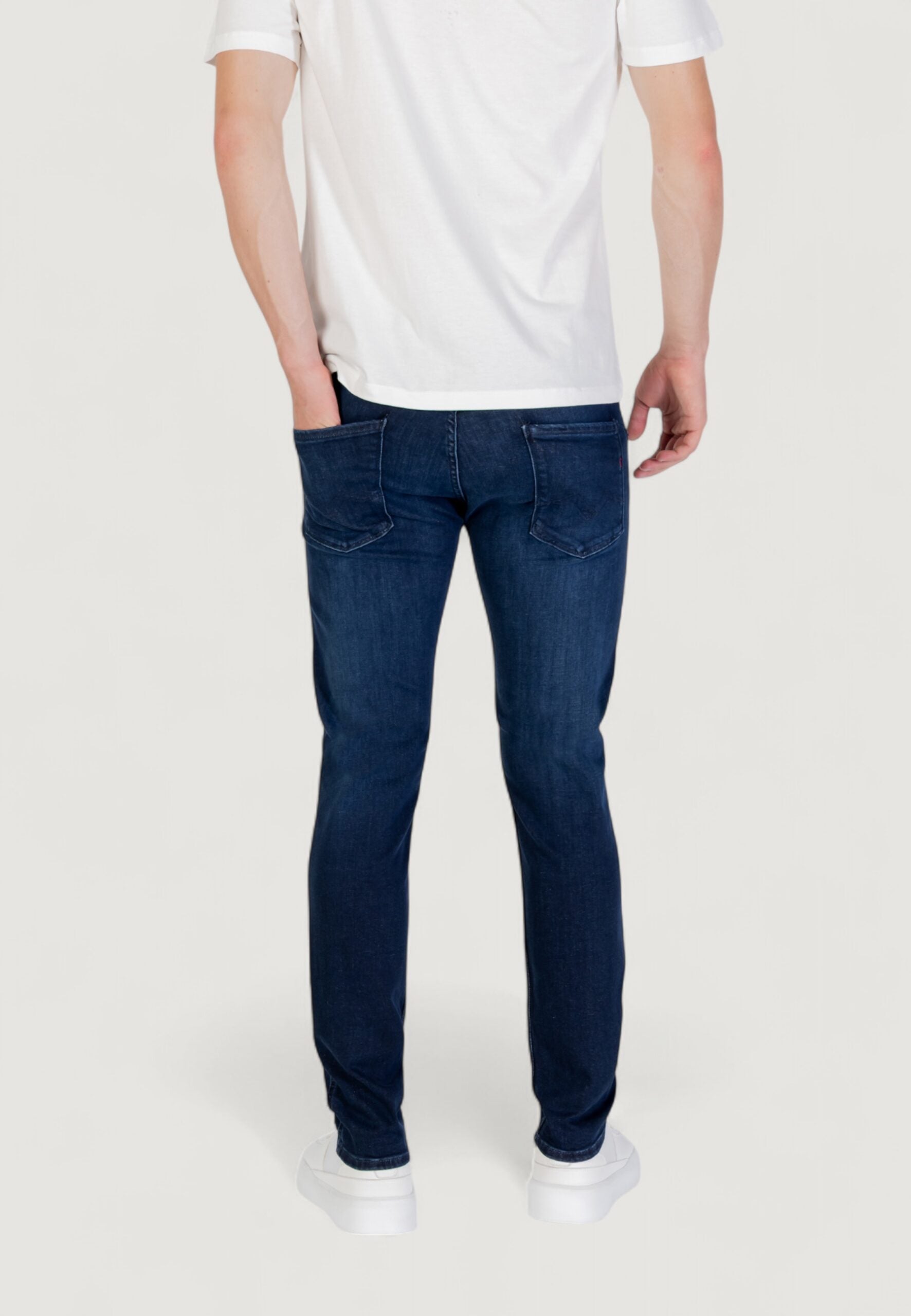 Replay Men's Dark Blue Slim Fit Denim Jeans