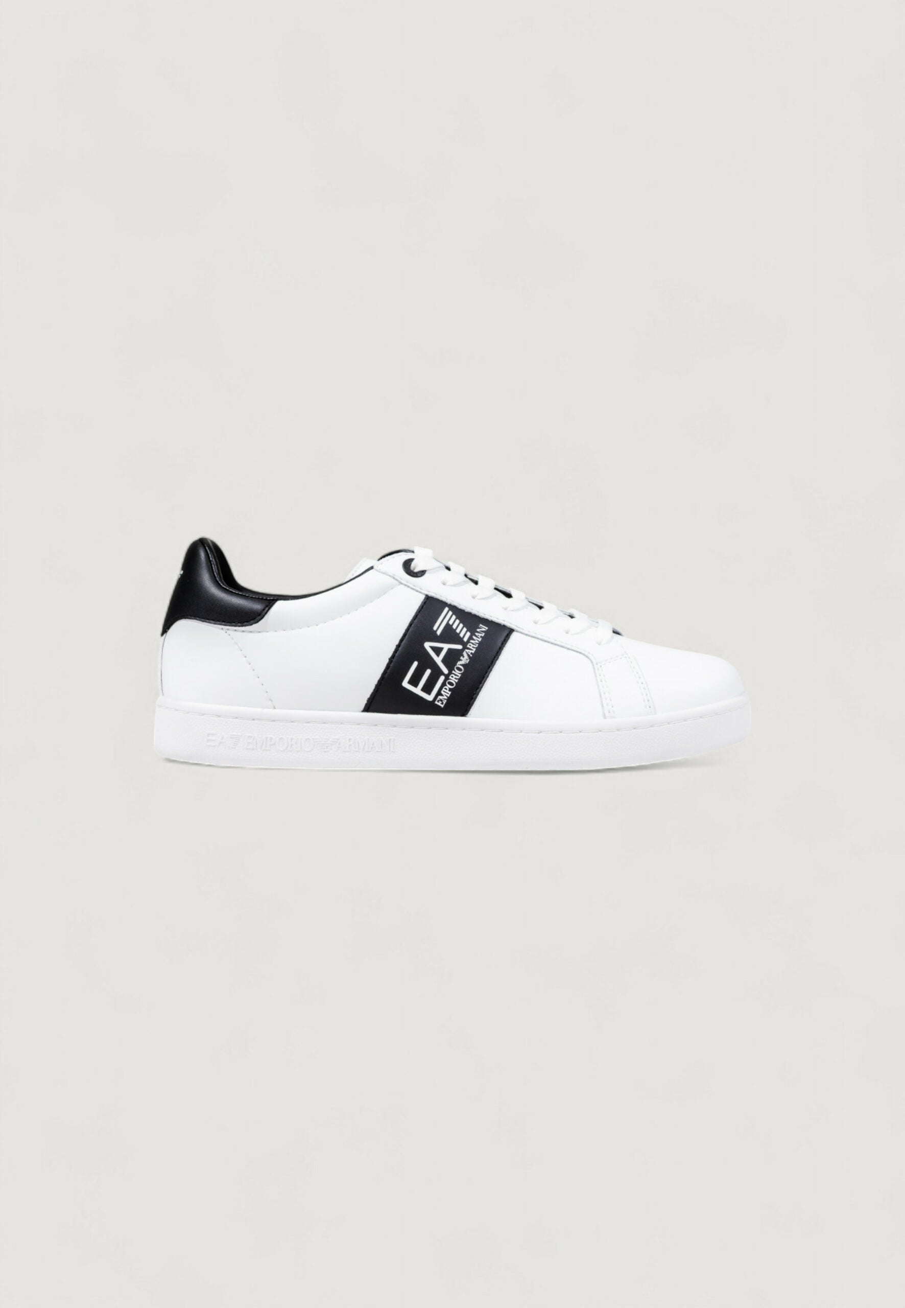 EA7 Men's White and Black Sneakers