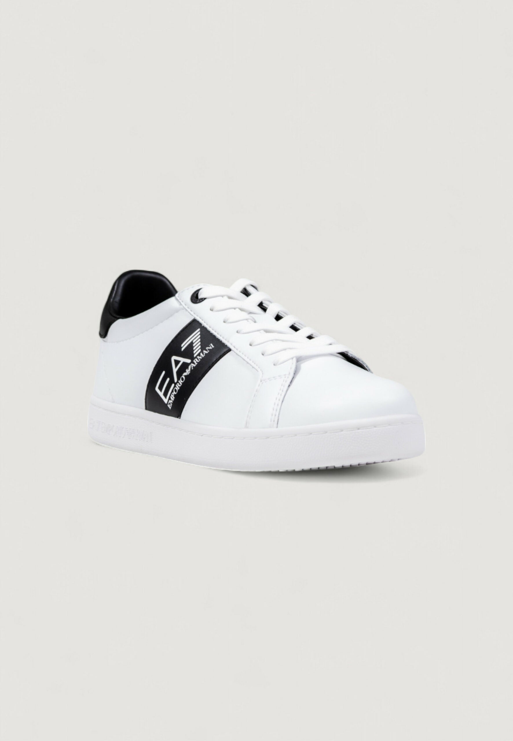 EA7 Men's White and Black Sneakers